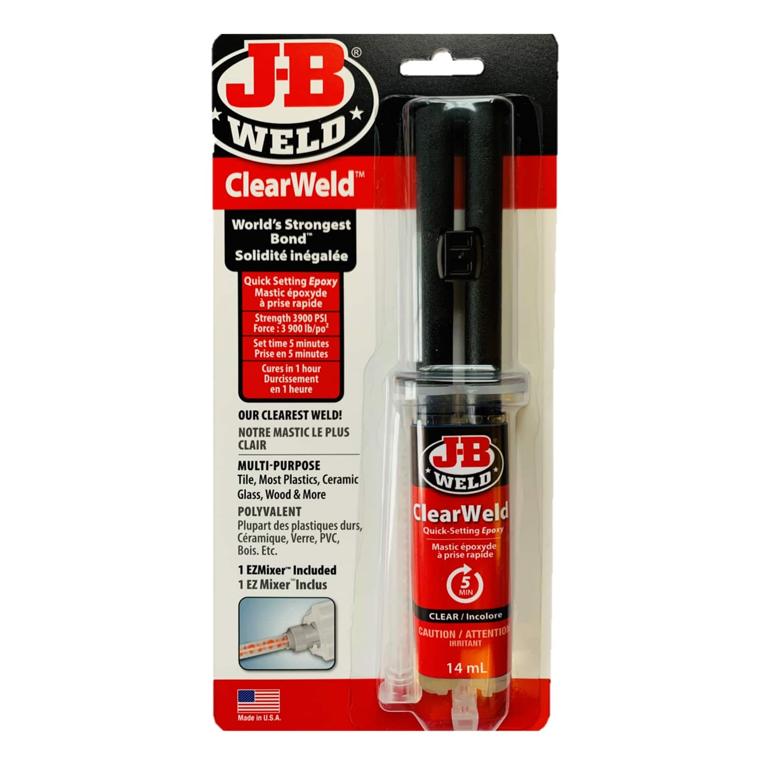 J-B Weld® ClearWeld™ Quick Setting Epoxy Syringe