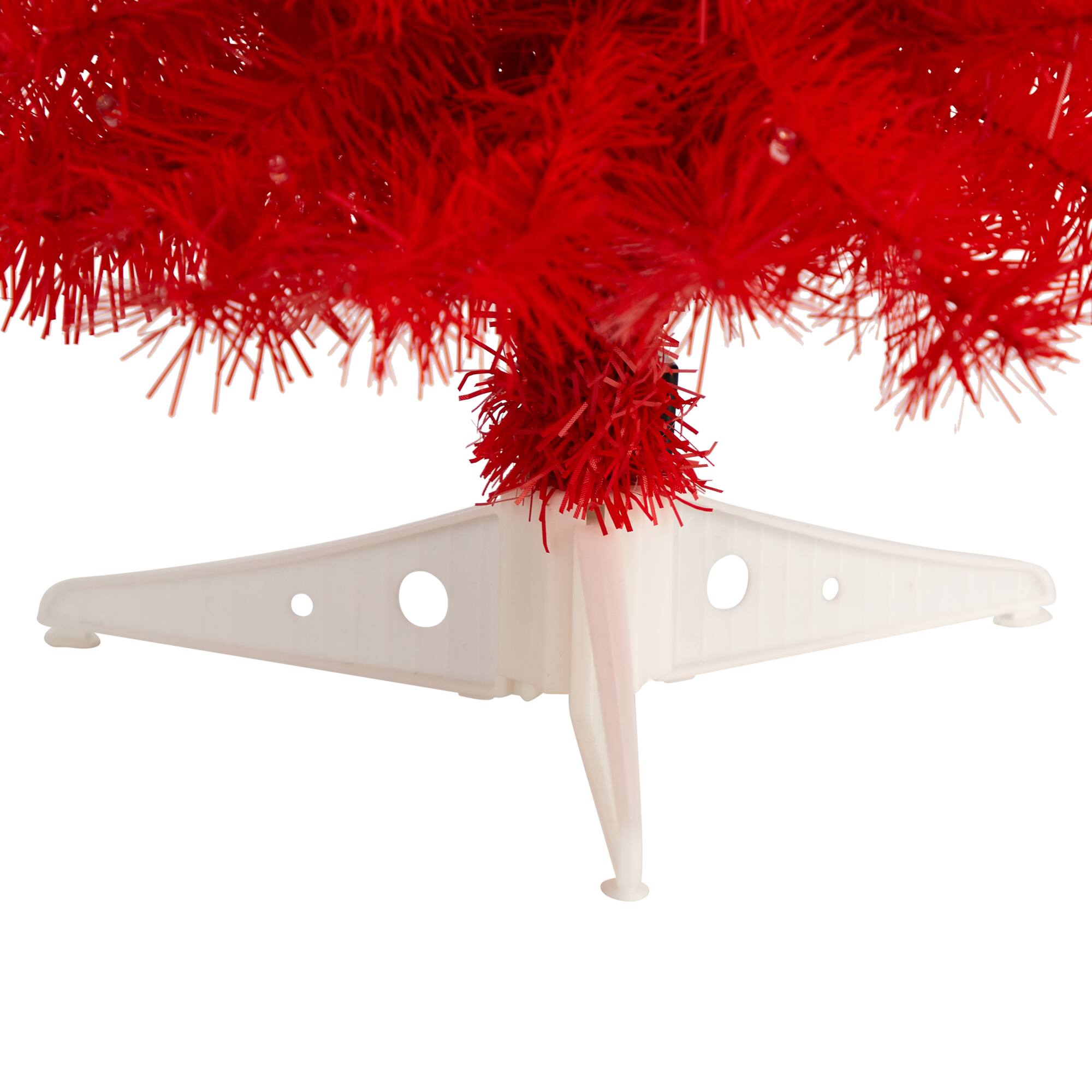 2ft. Pre-Lit Red Artificial Christmas Tree, Warm White LED Lights