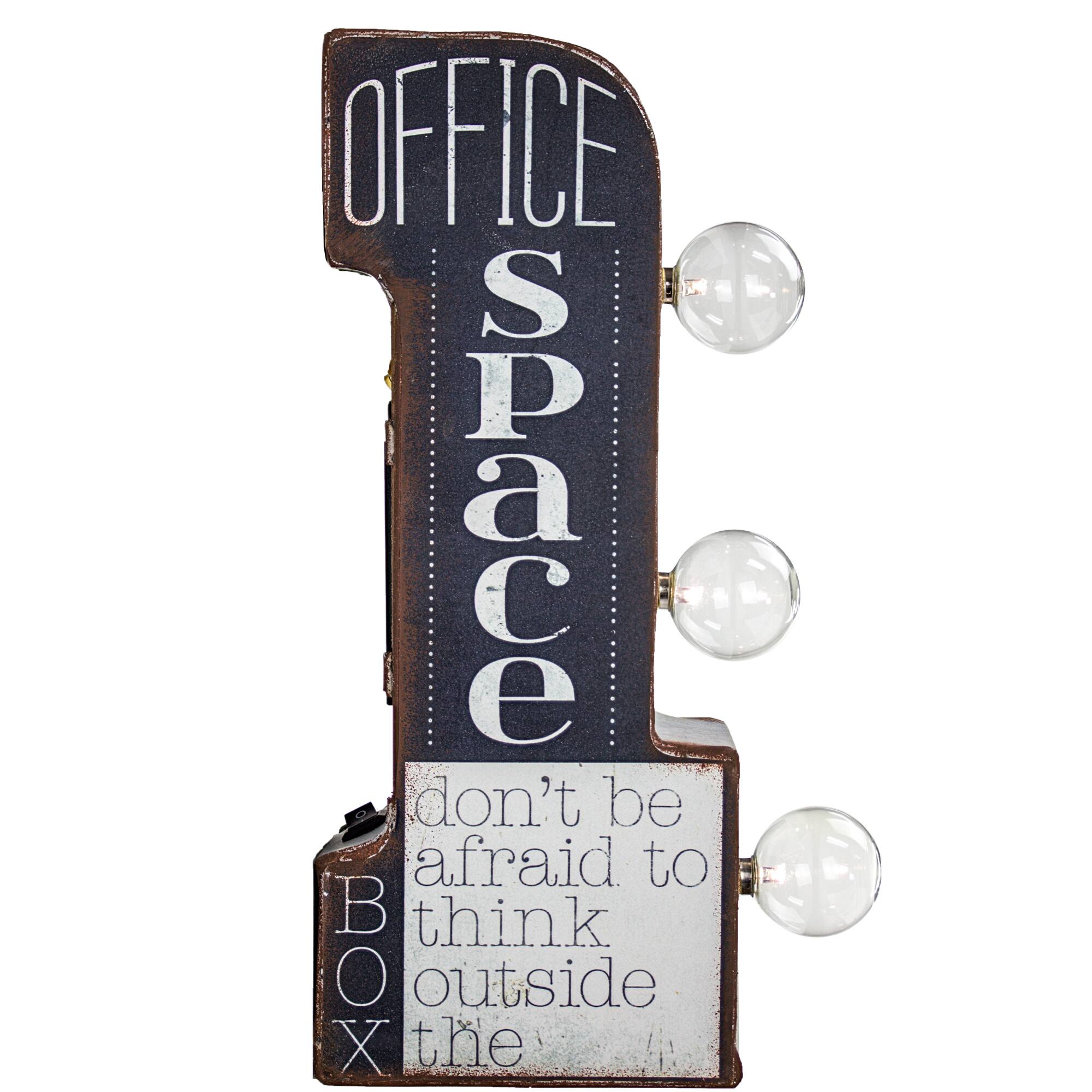 Office Space Vintage Mini Metal LED Marquee Wall Sign