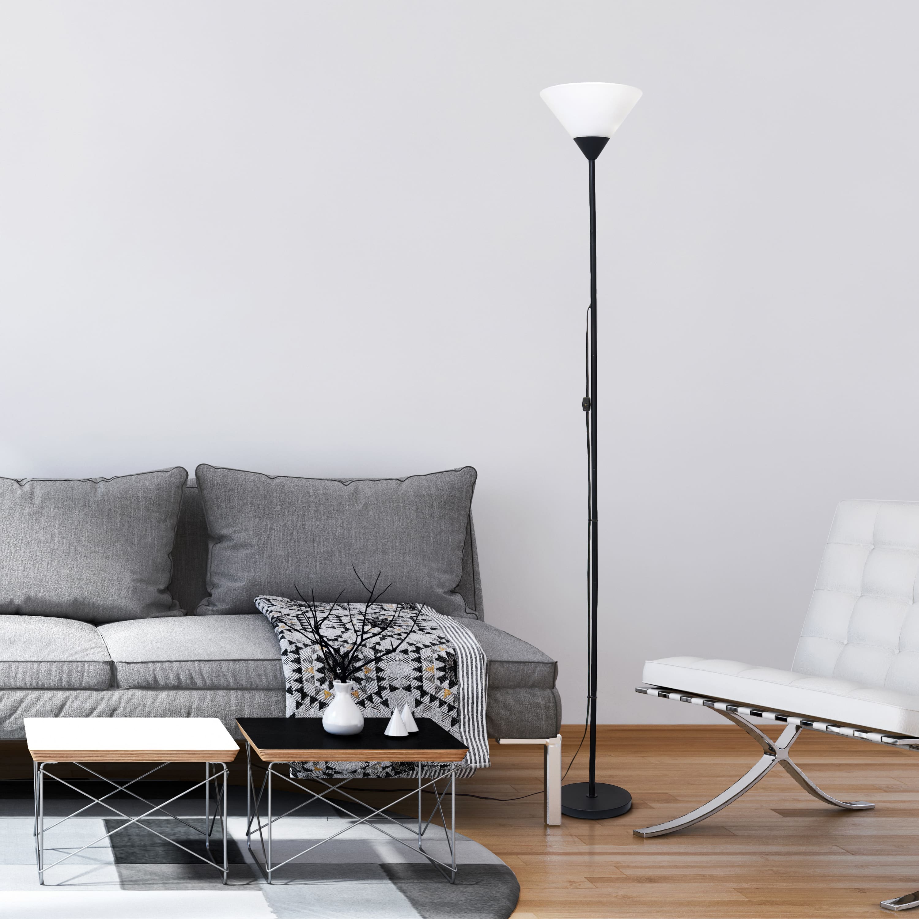 Simple Designs 70&#x22; Torchiere Floor Lamp