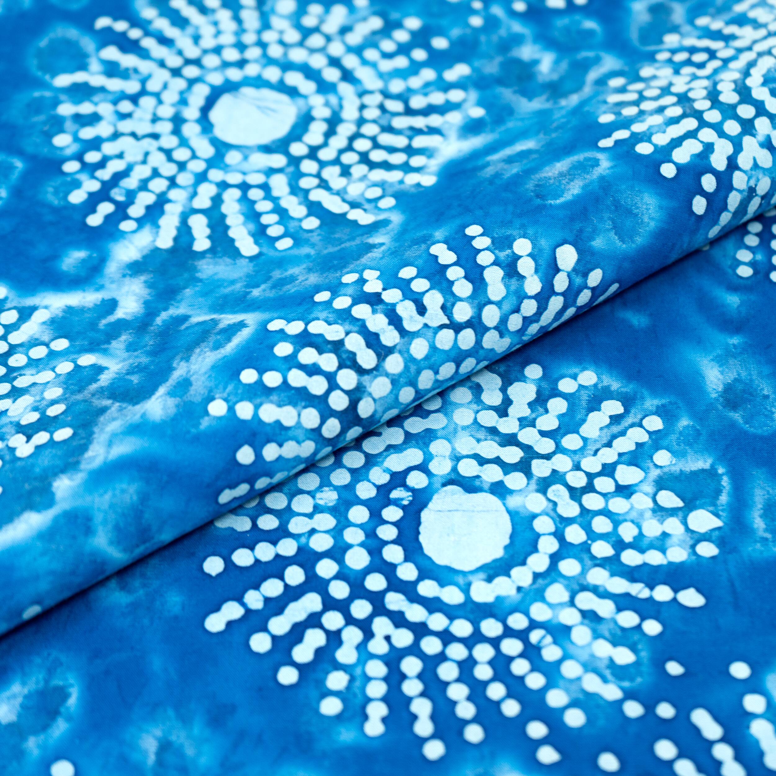 SINGER Batik Steel Blue Sunshine Cotton Fabric
