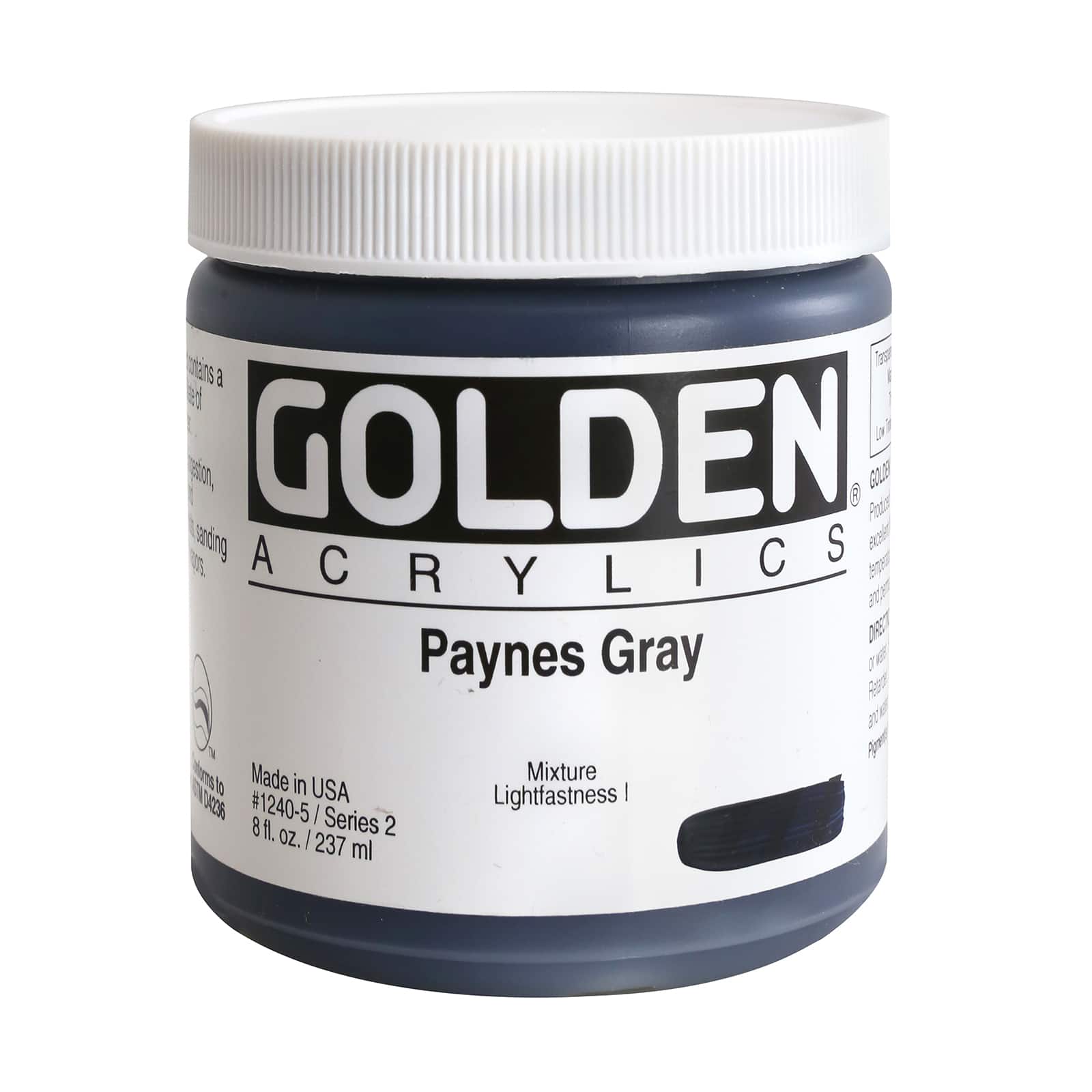 Golden Heavy Body Acrylic Paint, 8 oz in Paynes Gray