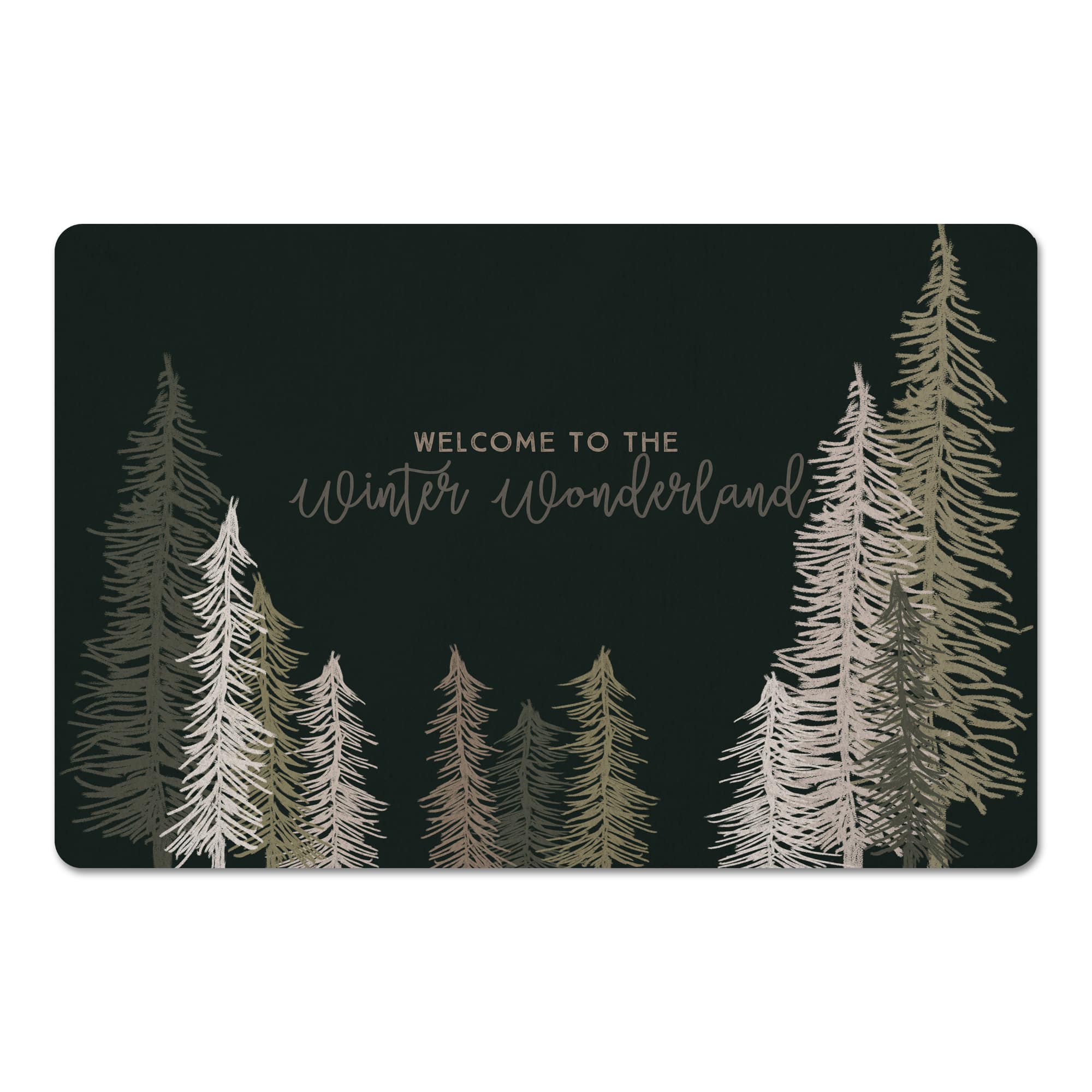 Dark Welcome Winter Wonderland 27x18 Floor Mat