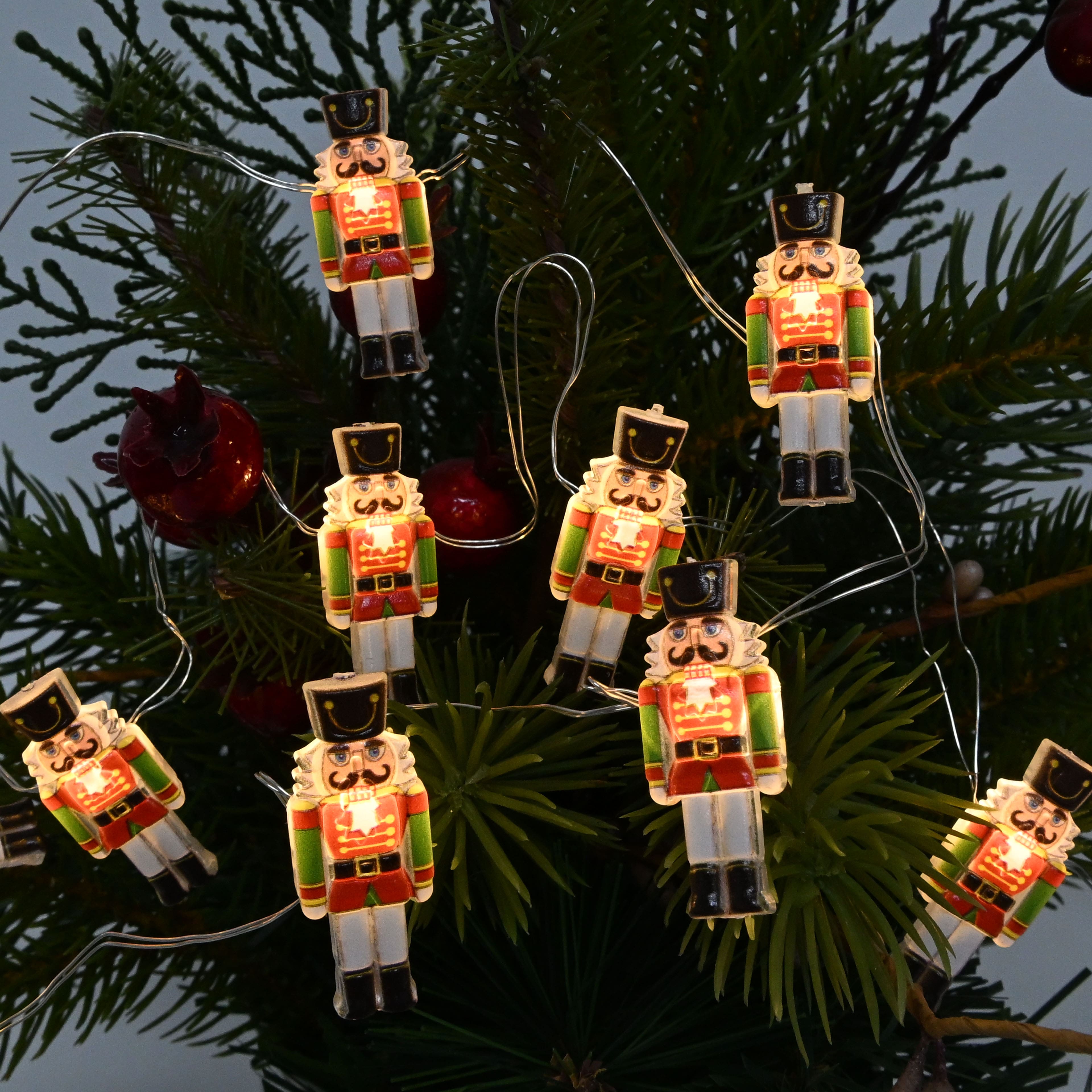18ct. Warm White LED Nutcracker Icon String Lights by Ashland&#xAE;