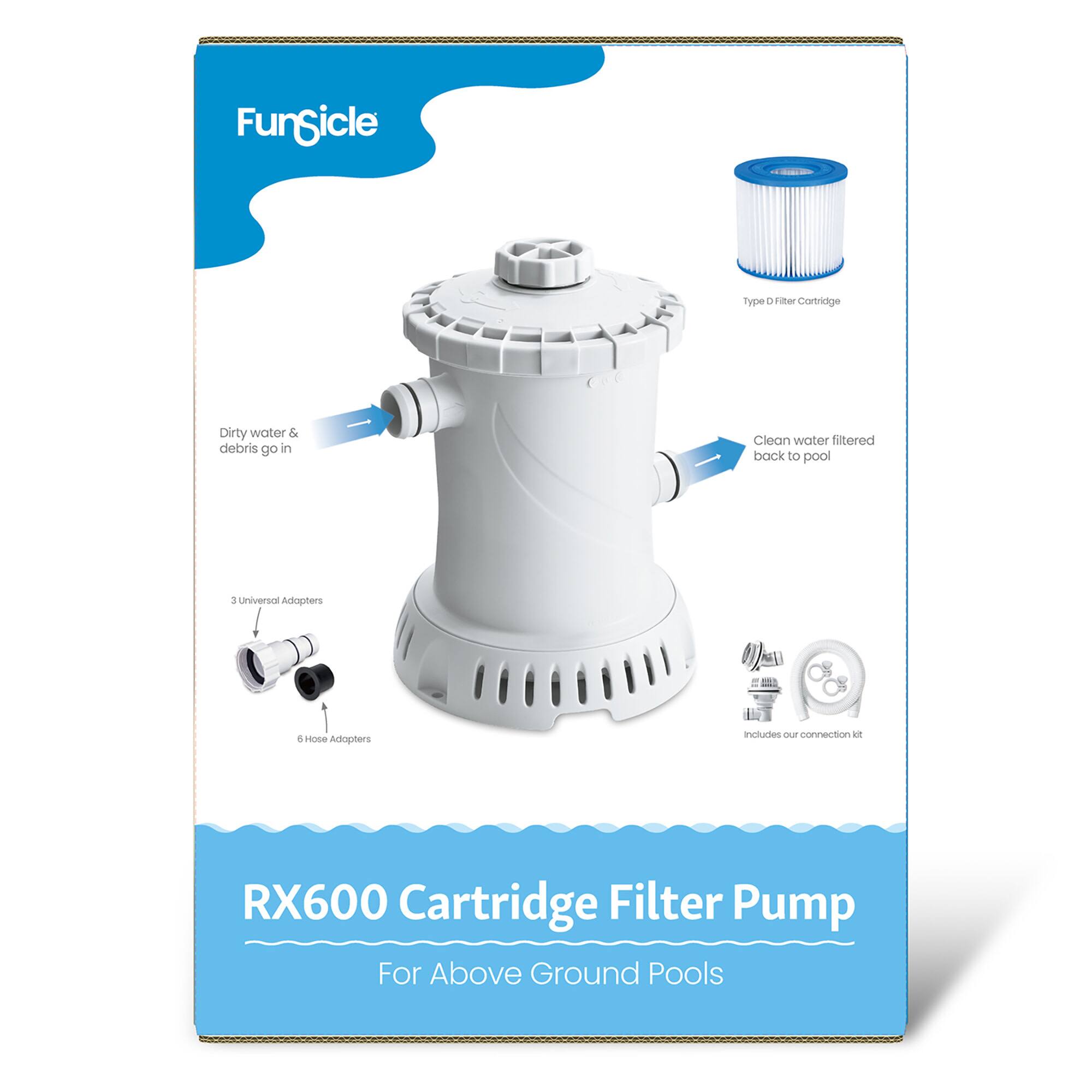 Funsicle RX600 Cartridge Filter Above Ground Pool Pump