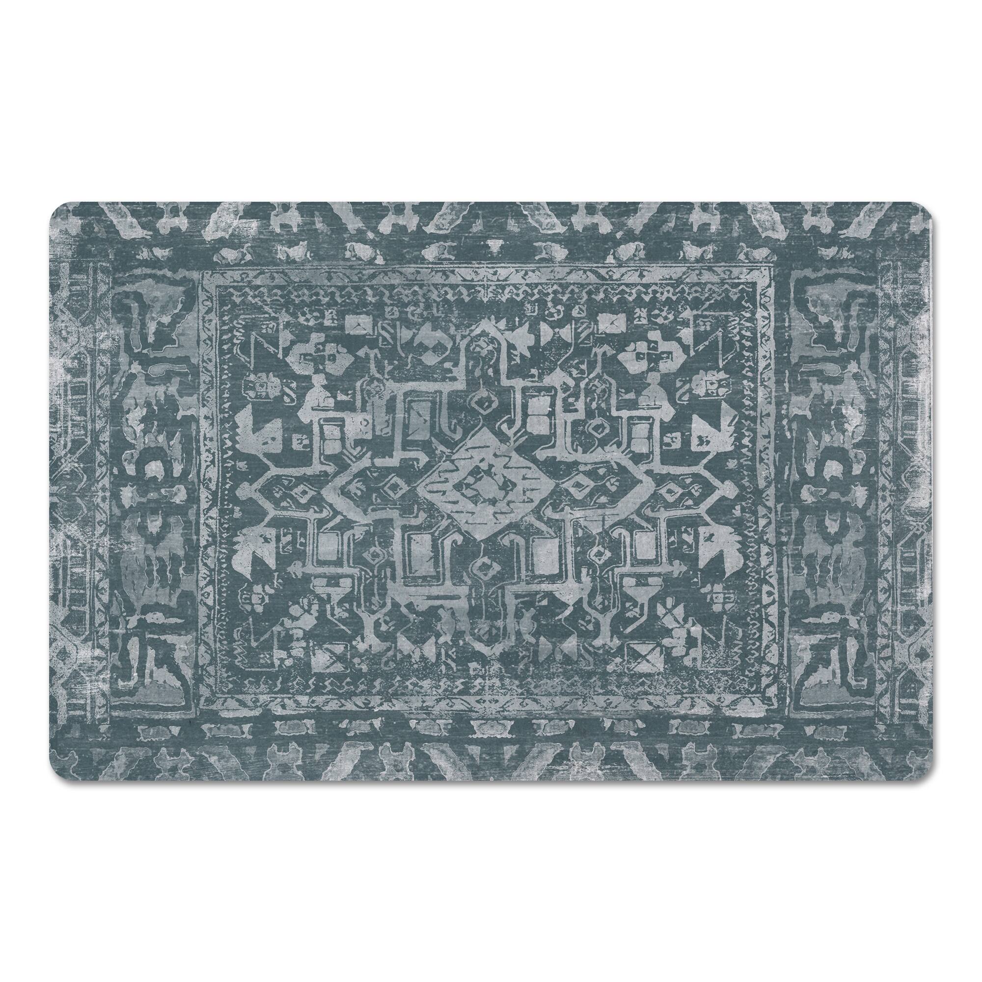 Navy Vintage Floor Mat, 27" x 18"