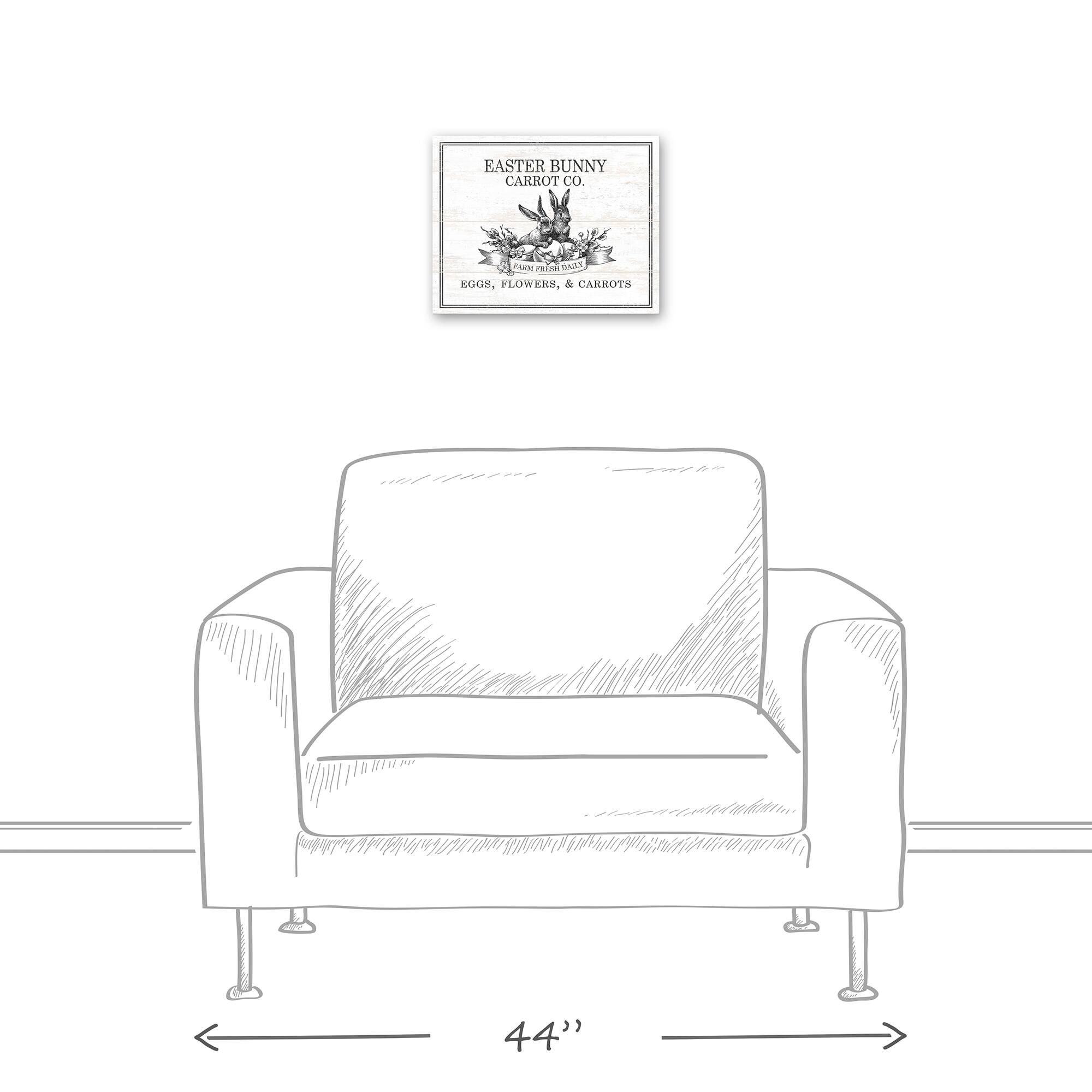 Easter Bunny Carrot Farm 1 11" x 14" Canvas Wall Art