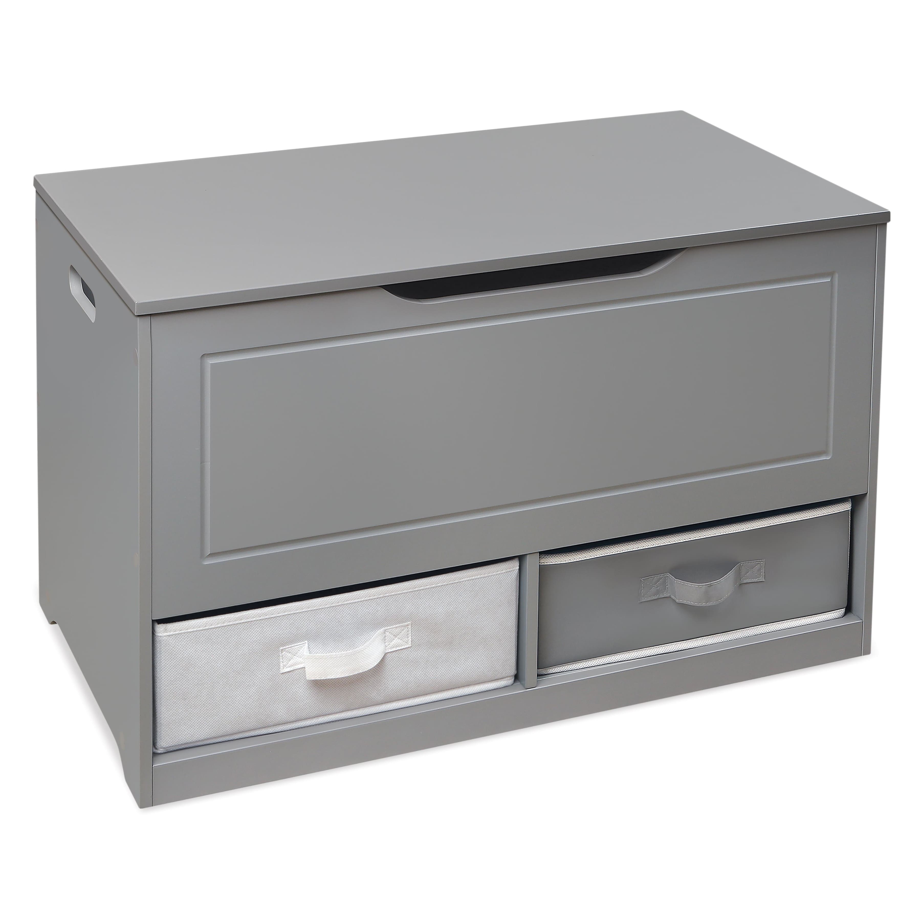 Badger Basket Gray Up & Down Toy & Storage Bench