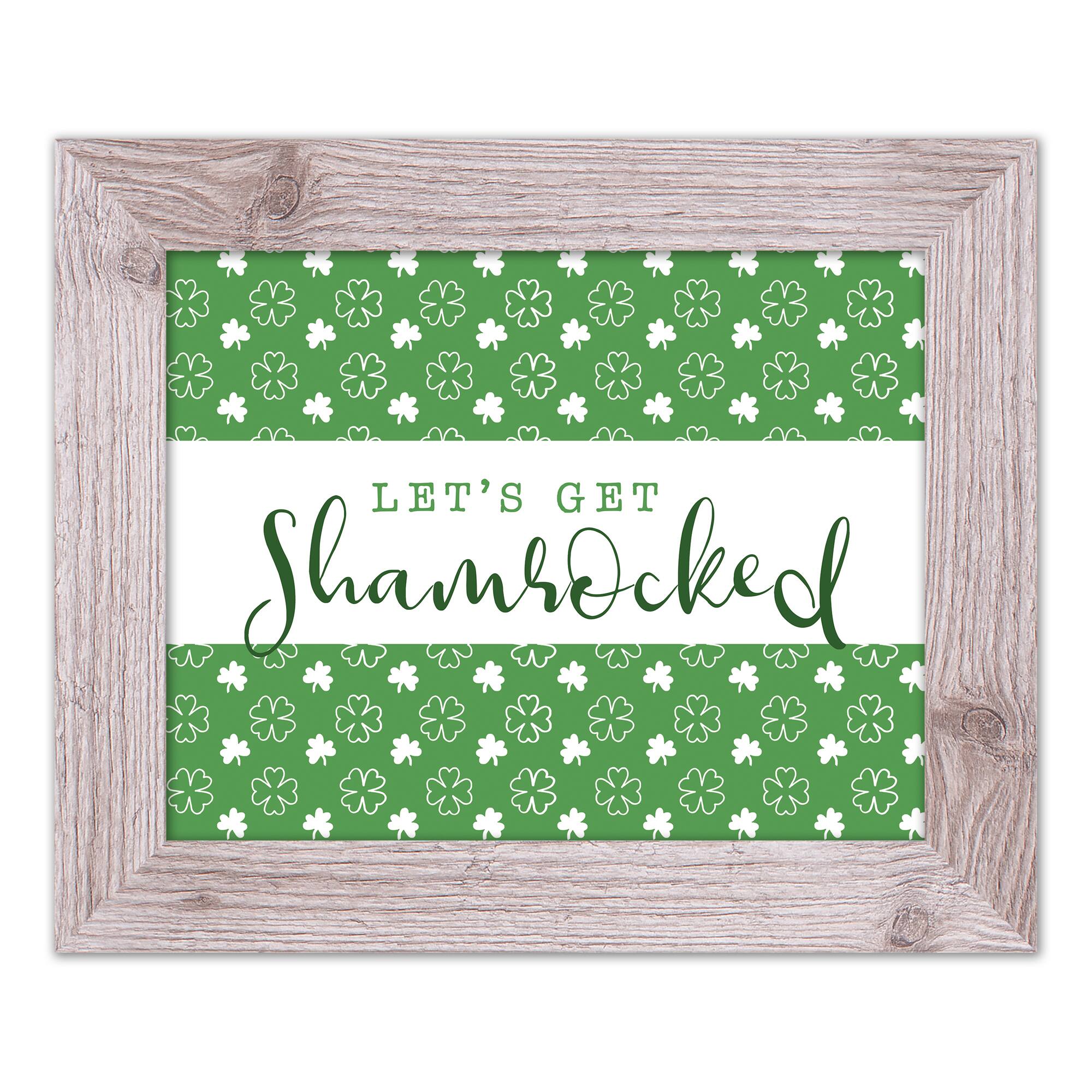 Lets Get Shamrocked Framed Print 11" x 14" Western White Framed Print