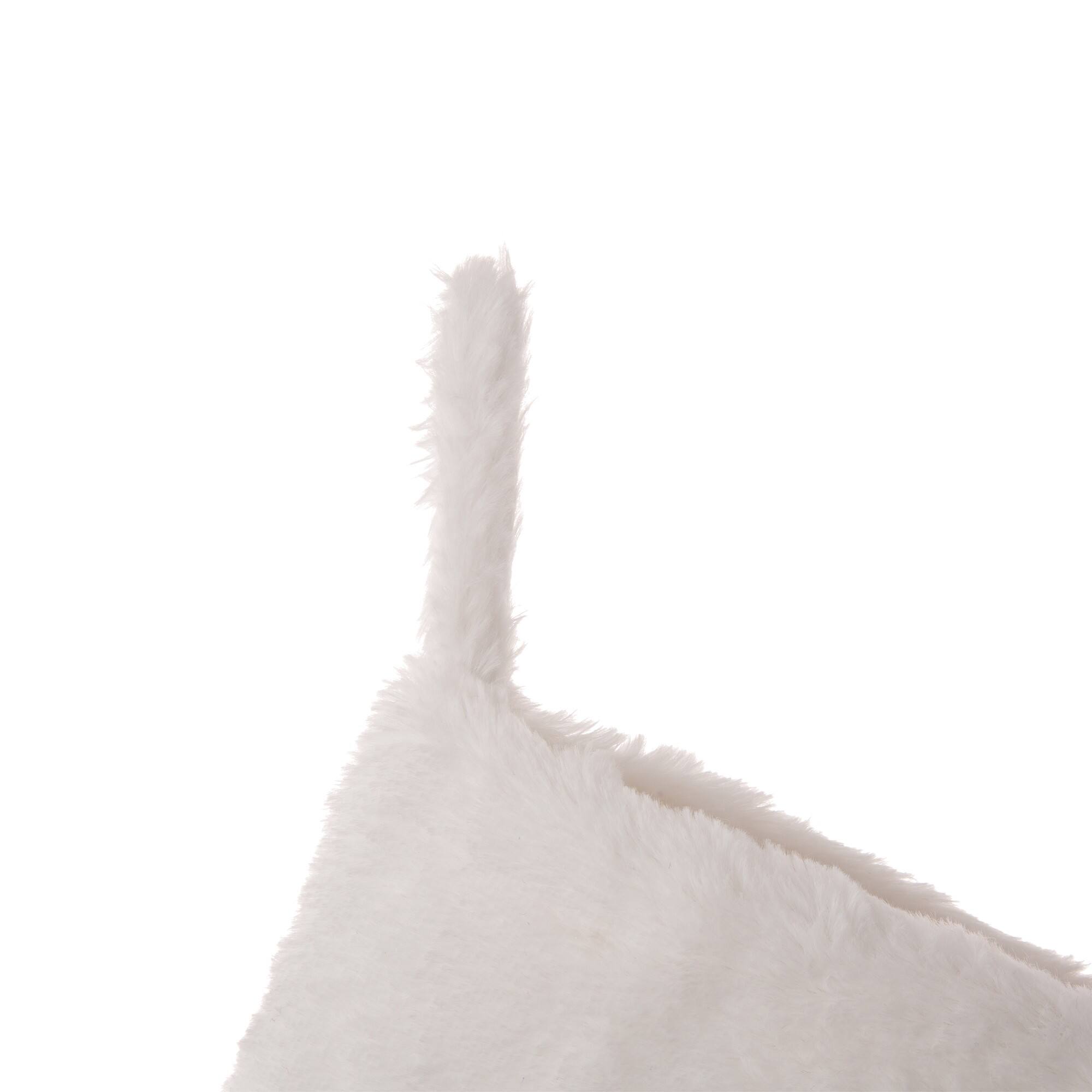 Glitzhome&#xAE; White Plush with Snowflake Christmas Stocking &#x26; Tree Skirt Set