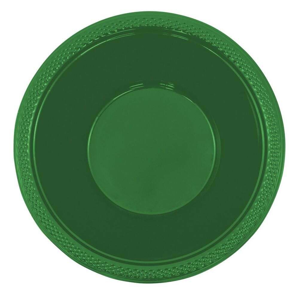 JAM Paper 7" Green Plastic Bowls, 20ct.