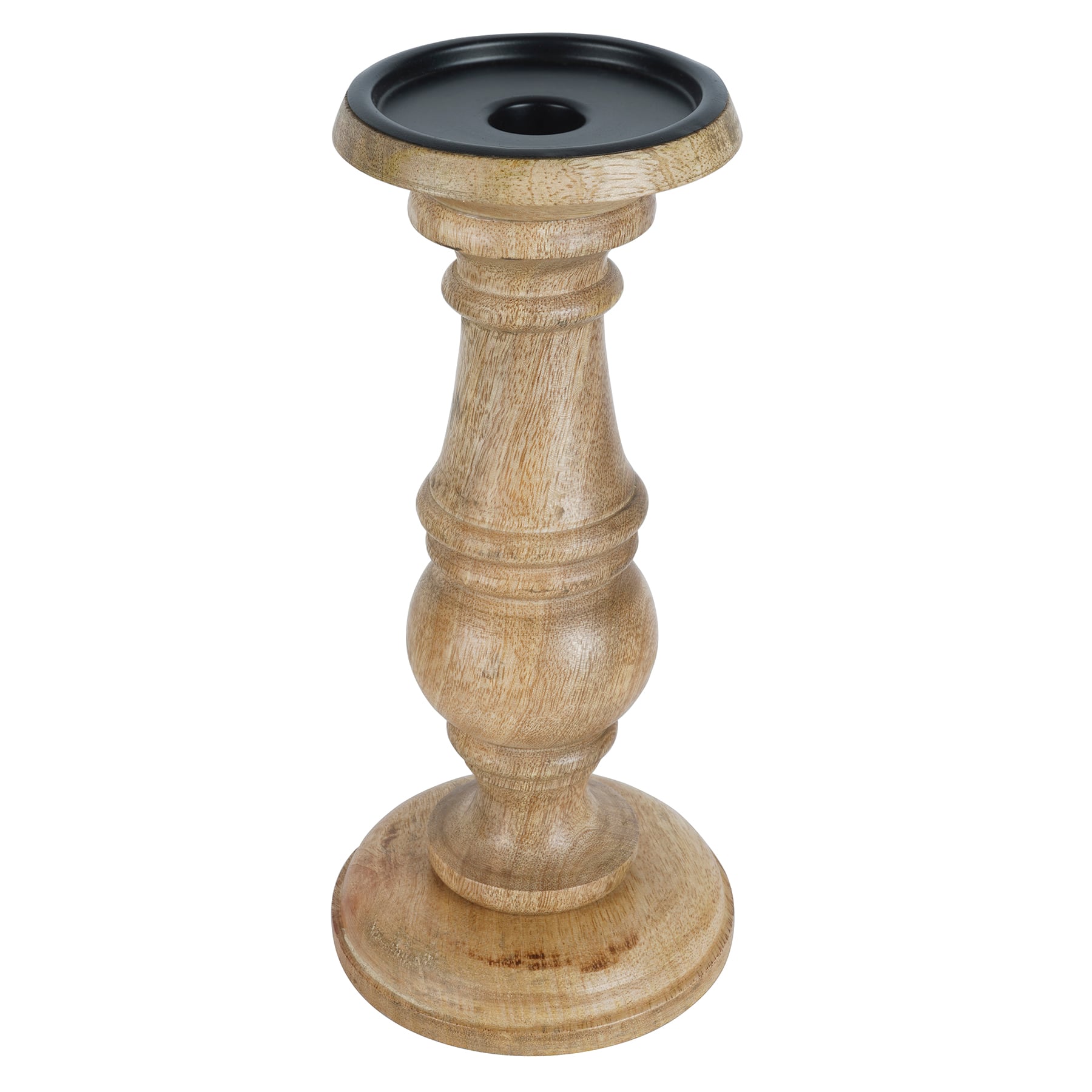8 Pack: 10&#x22; Wood Carved Pillar Candle Holder by Ashland&#xAE;