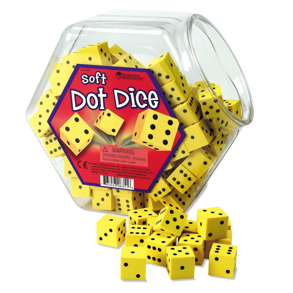 Learning Resources Soft Foam Dot Dice, 200ct.