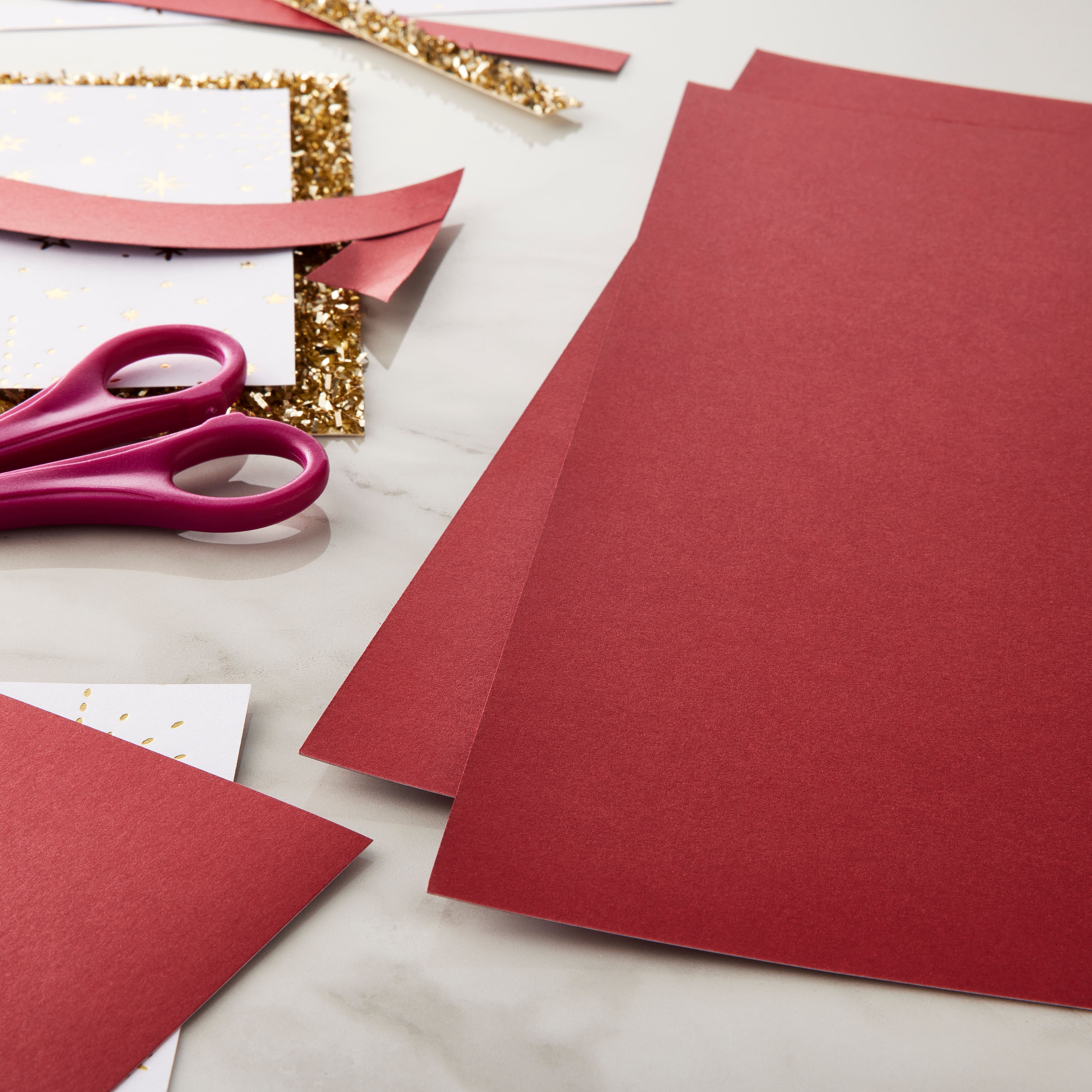 Dark Red Starry Cardstock Paper by Recollections®, 12 x 12