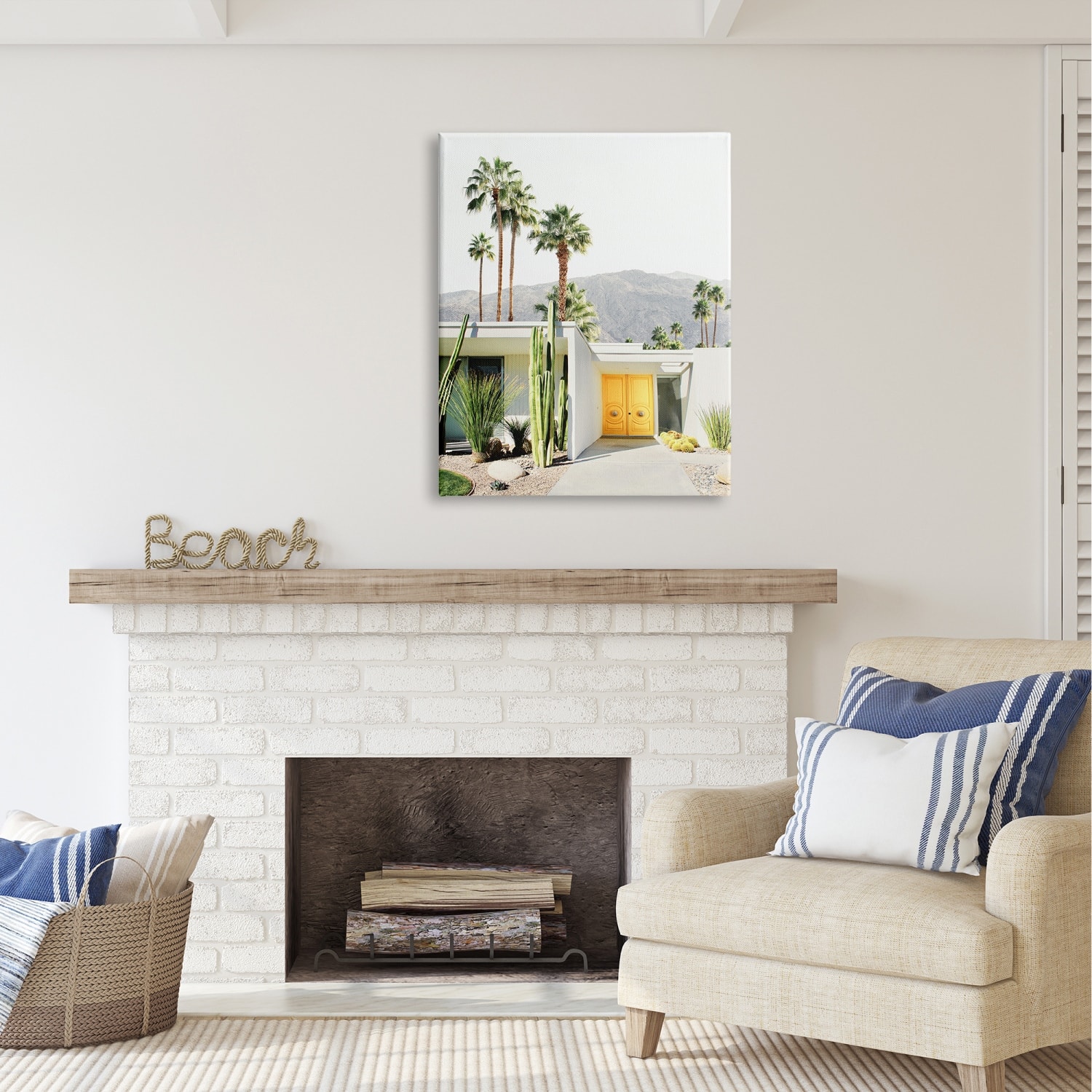 Stupell Industries Palm Springs House Photography Canvas Wall Art