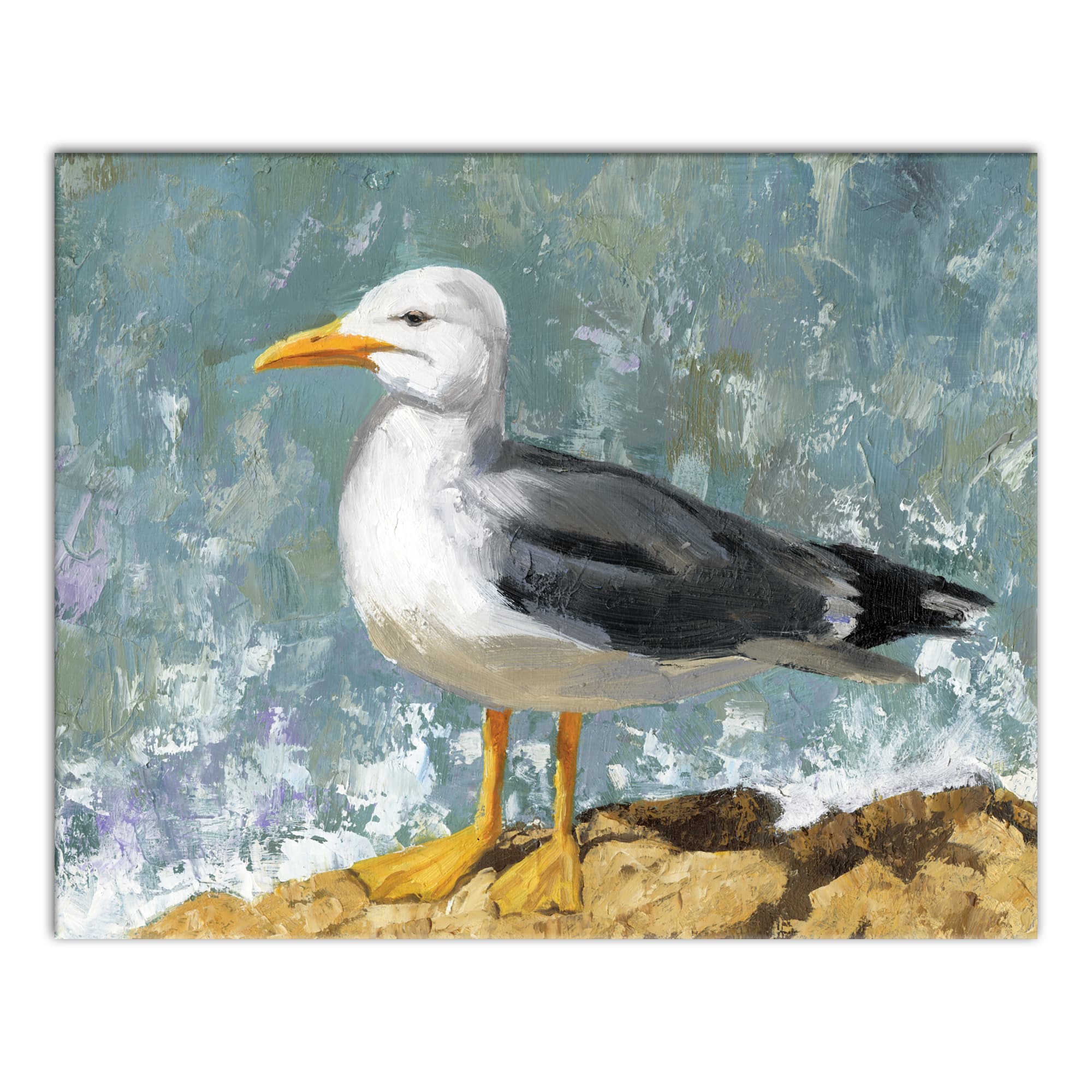 Painted Seagull Canvas Wall Art