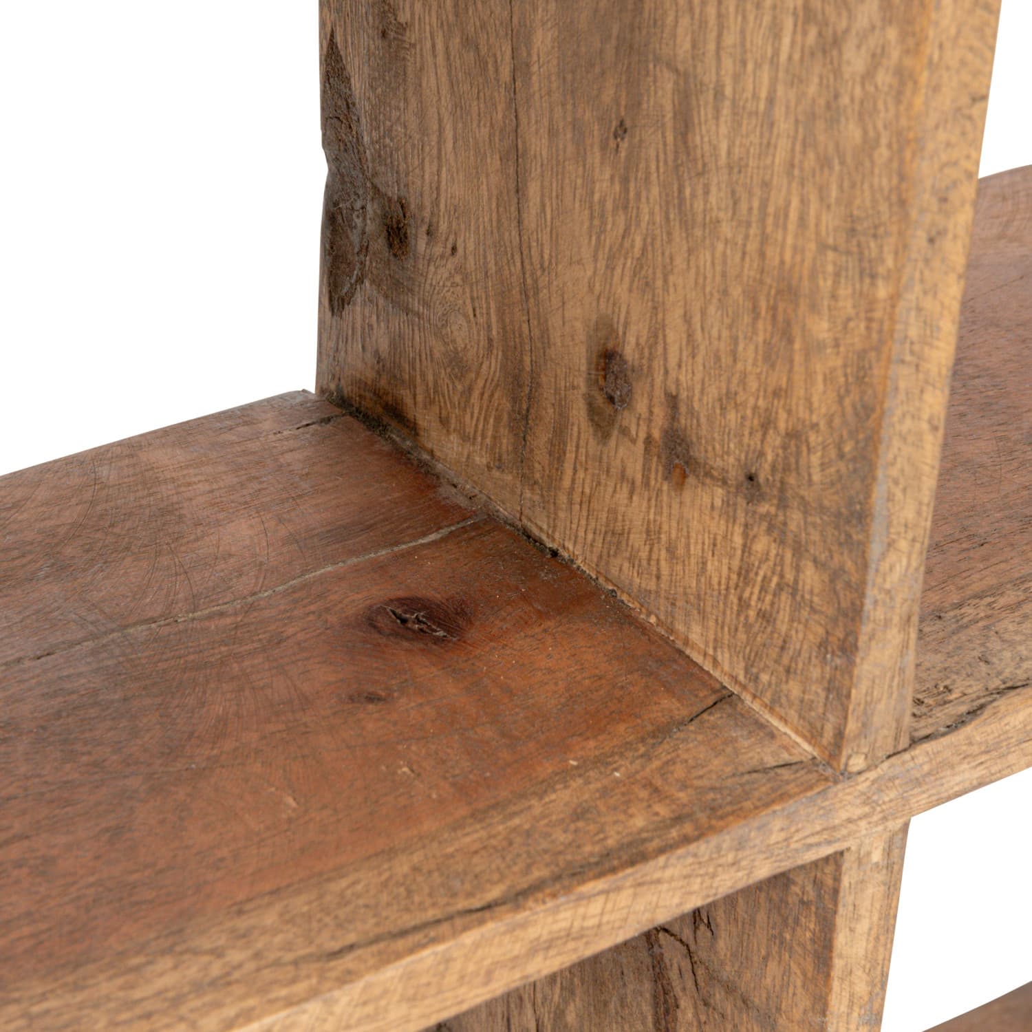 Hello Honey® 28" Square Walnut Finish Reclaimed Wood Shelf with 16 Compartments