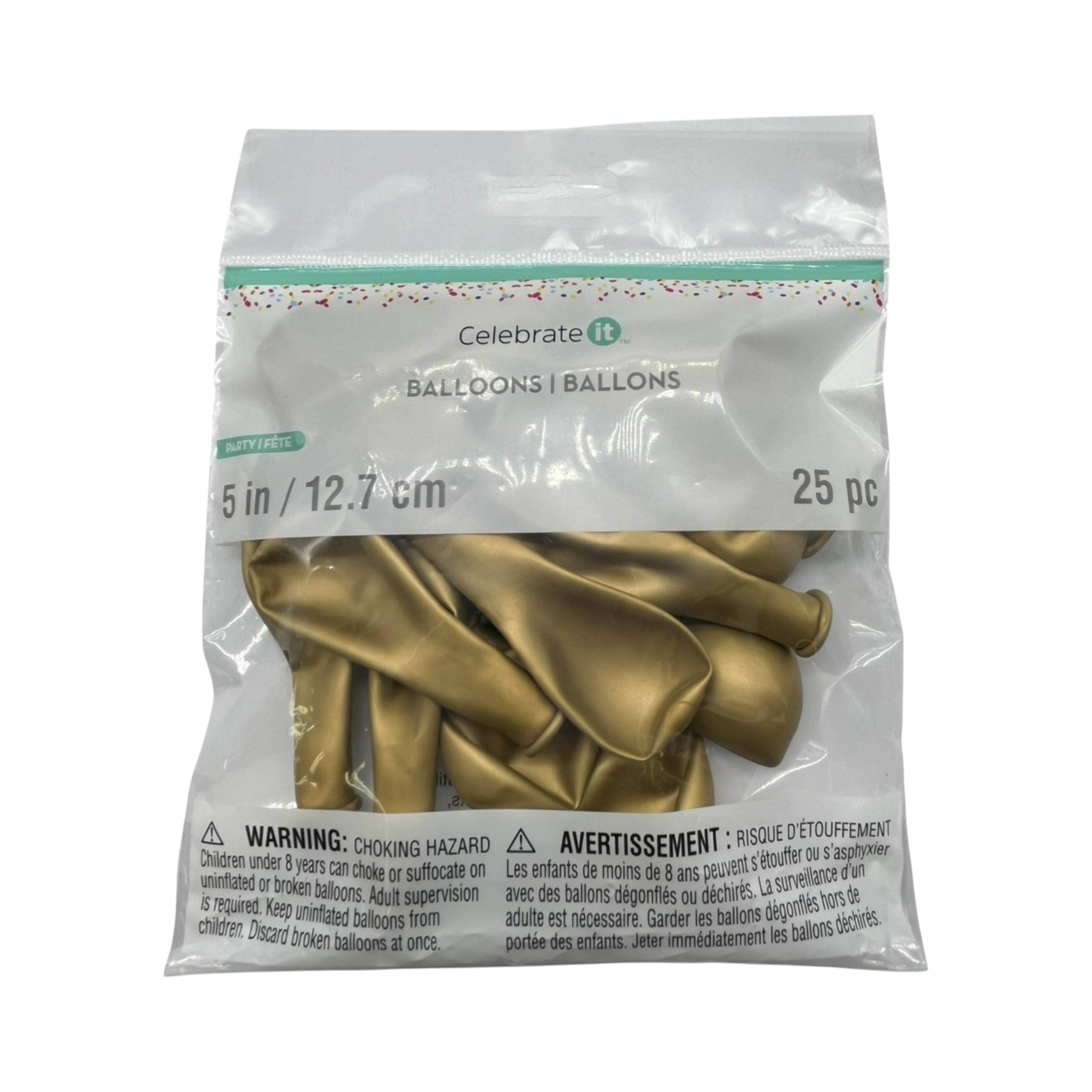 24 Packs: 25 ct. (600 total) 5" Solid Latex Balloons by Celebrate It™