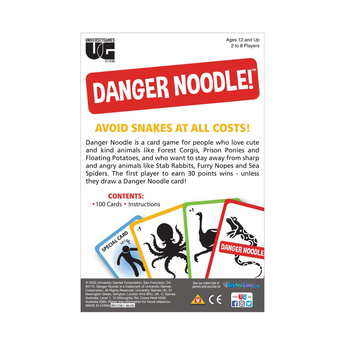 University Games Danger Noodle!&#x2122; Card Game