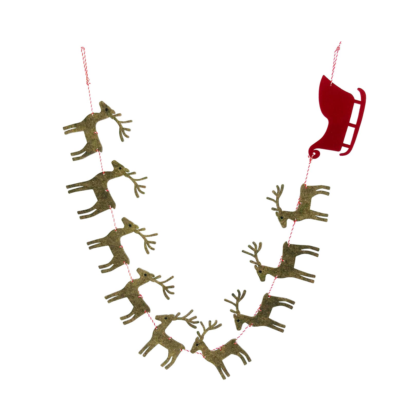 6ft. Reindeer &#x26; Santa&#x27;s Sleigh Garland by Ashland&#xAE;