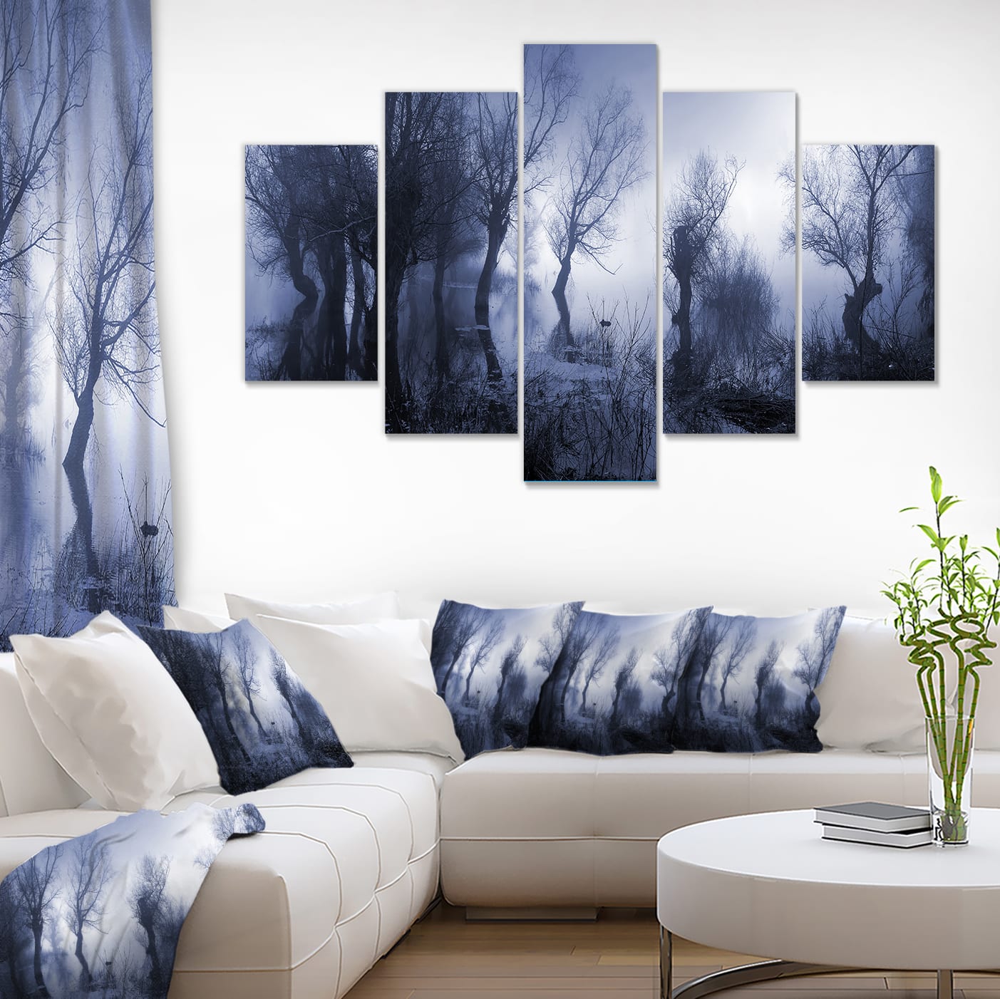 Designart - Creepy Landscape in Sepia Tones - Landscape Canvas Art Print