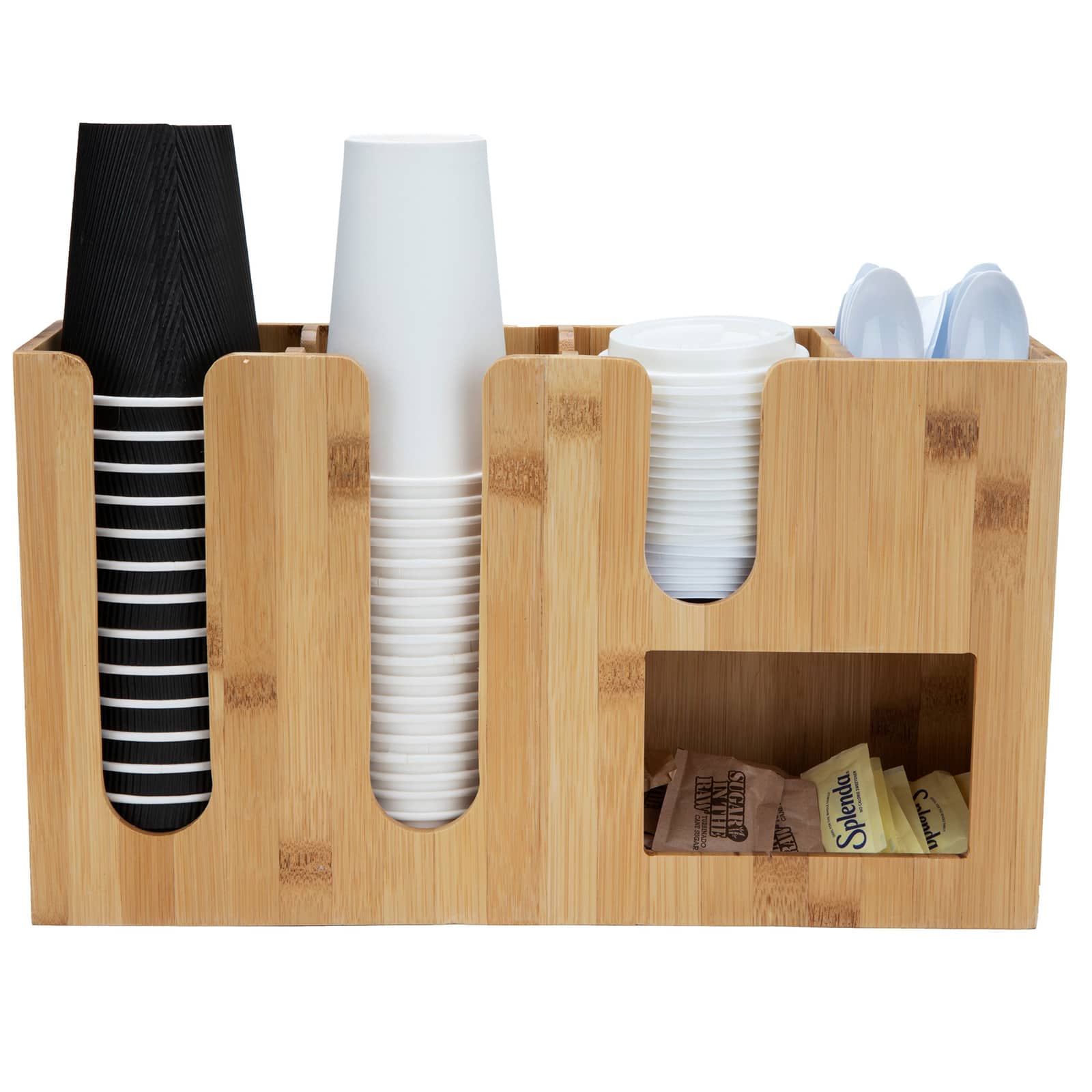 Mind Reader Brown 5 Section Condiment Station