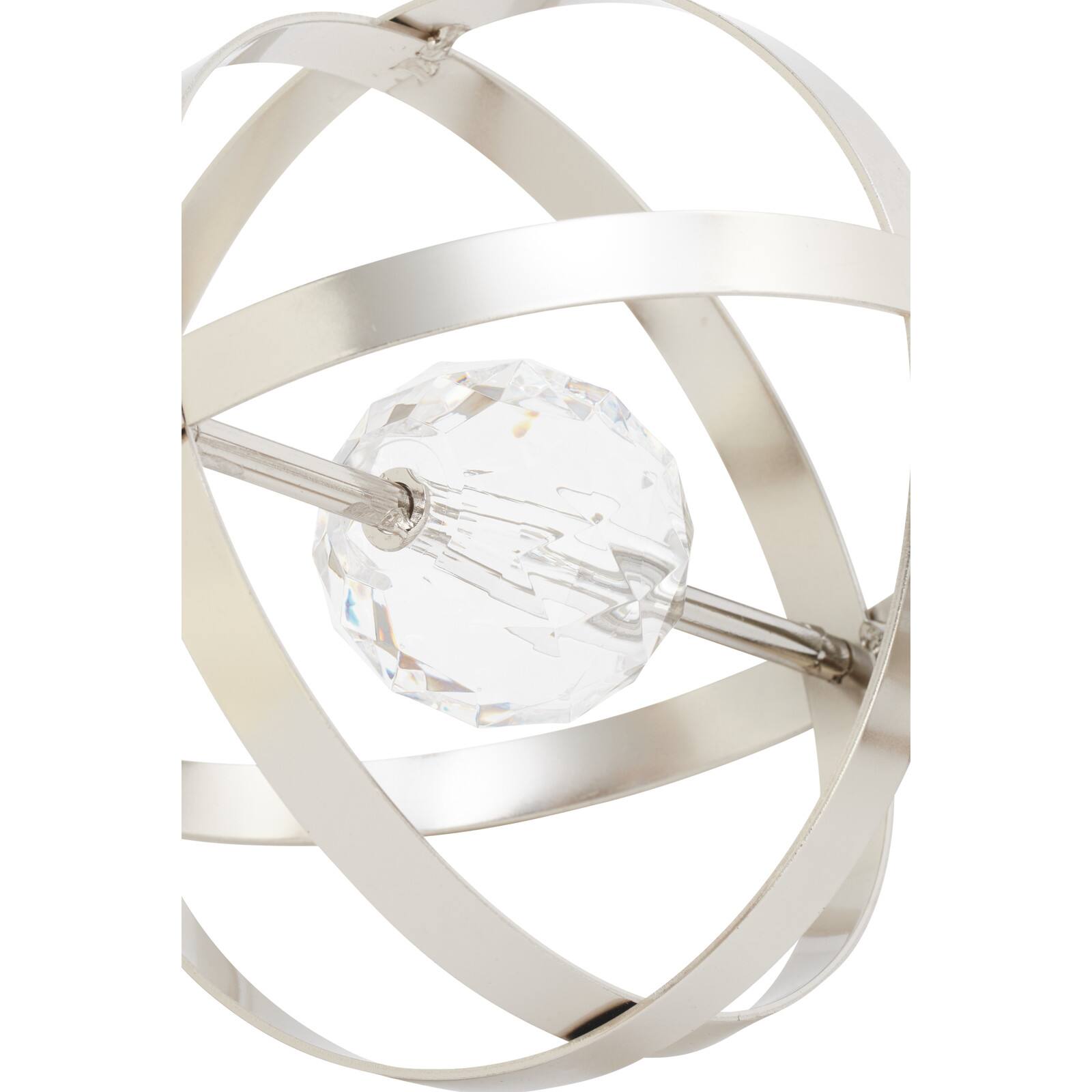 Silver Metal Glam Geometric Sculpture Set