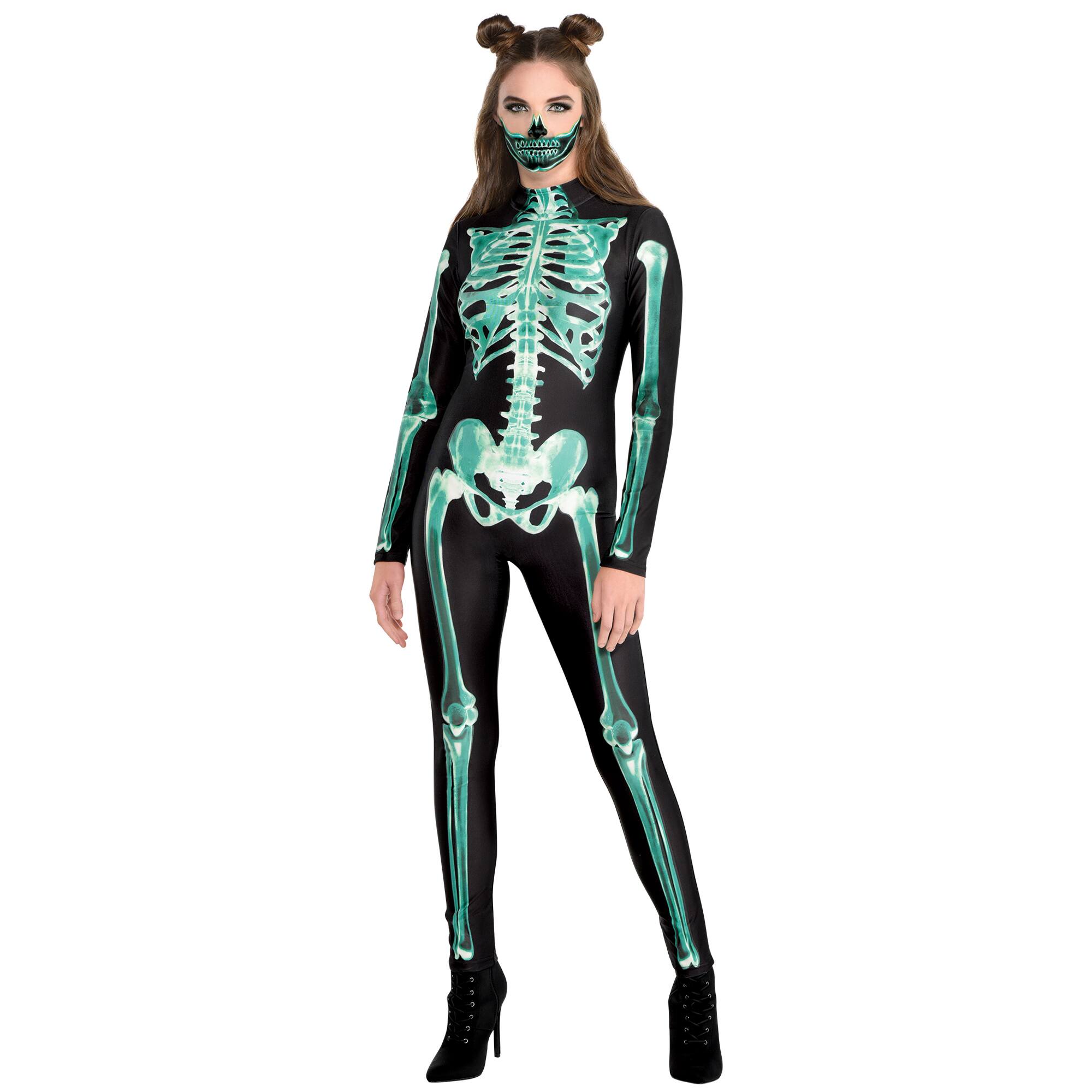 Skeleton Glow Catsuit Adult Costume