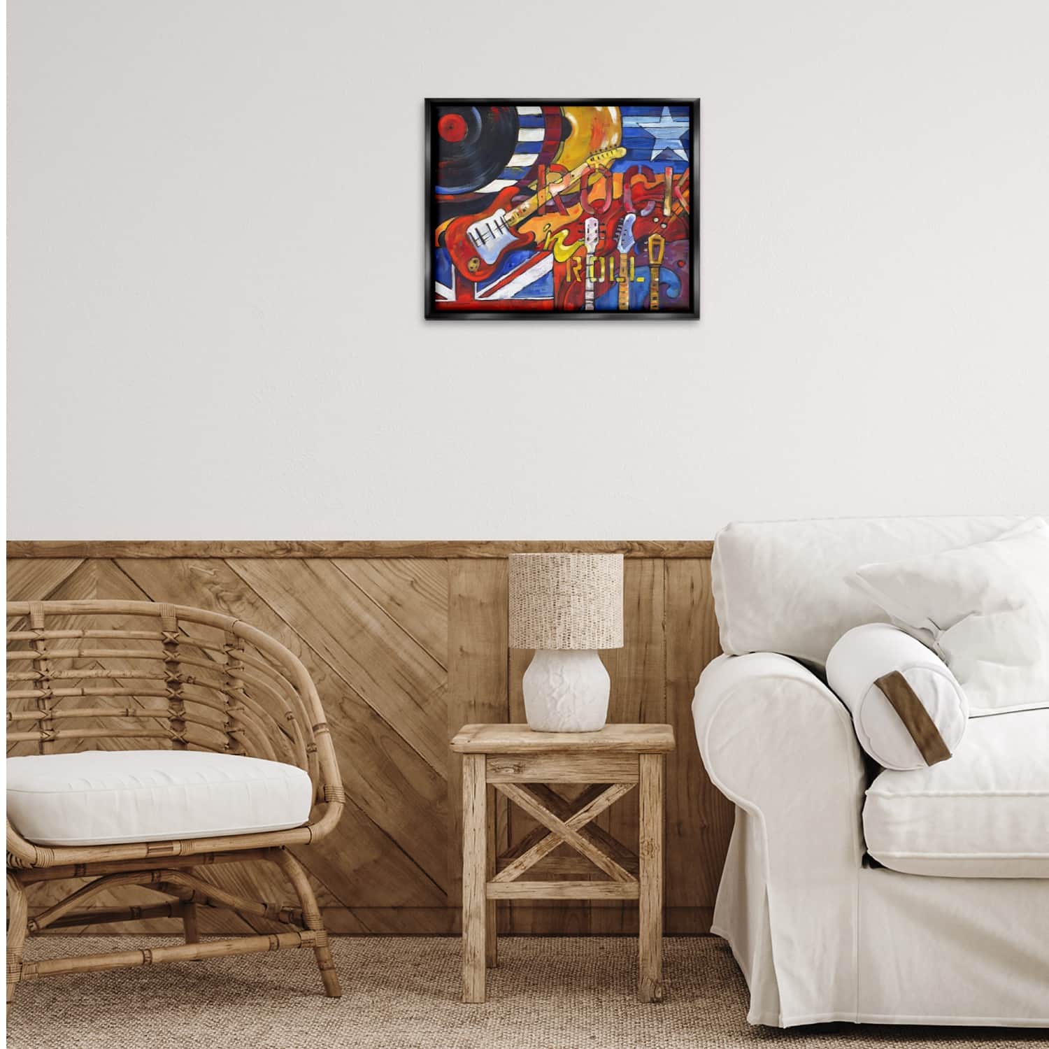 Stupell Industries Rock 'n Roll Music Tribute Floater Framed Art