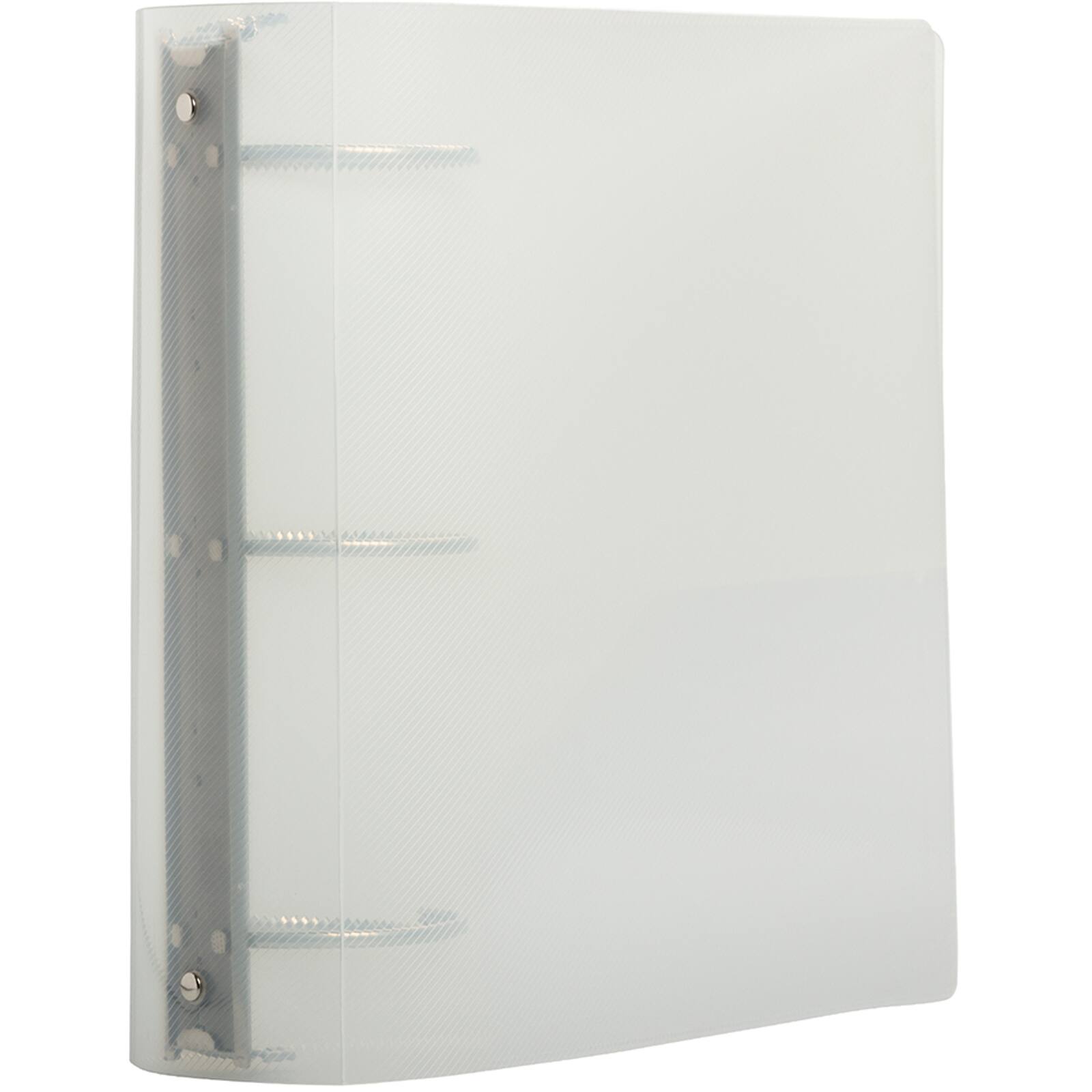 JAM Paper Designders® 3" Clear Plastic 3 Metal Ring Binder