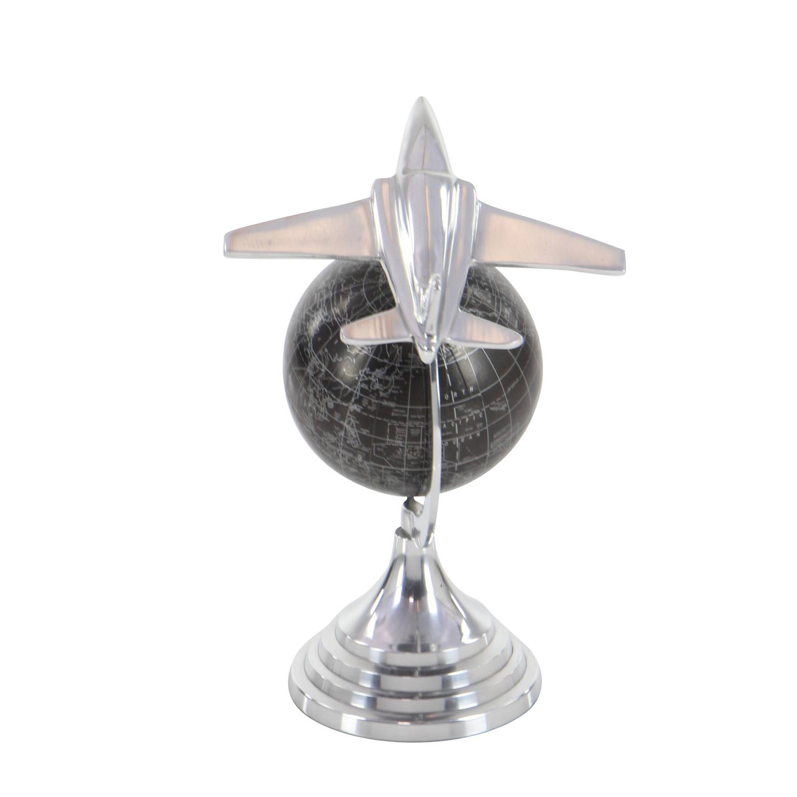 12&#x22; Silver Aluminum Glam Globe