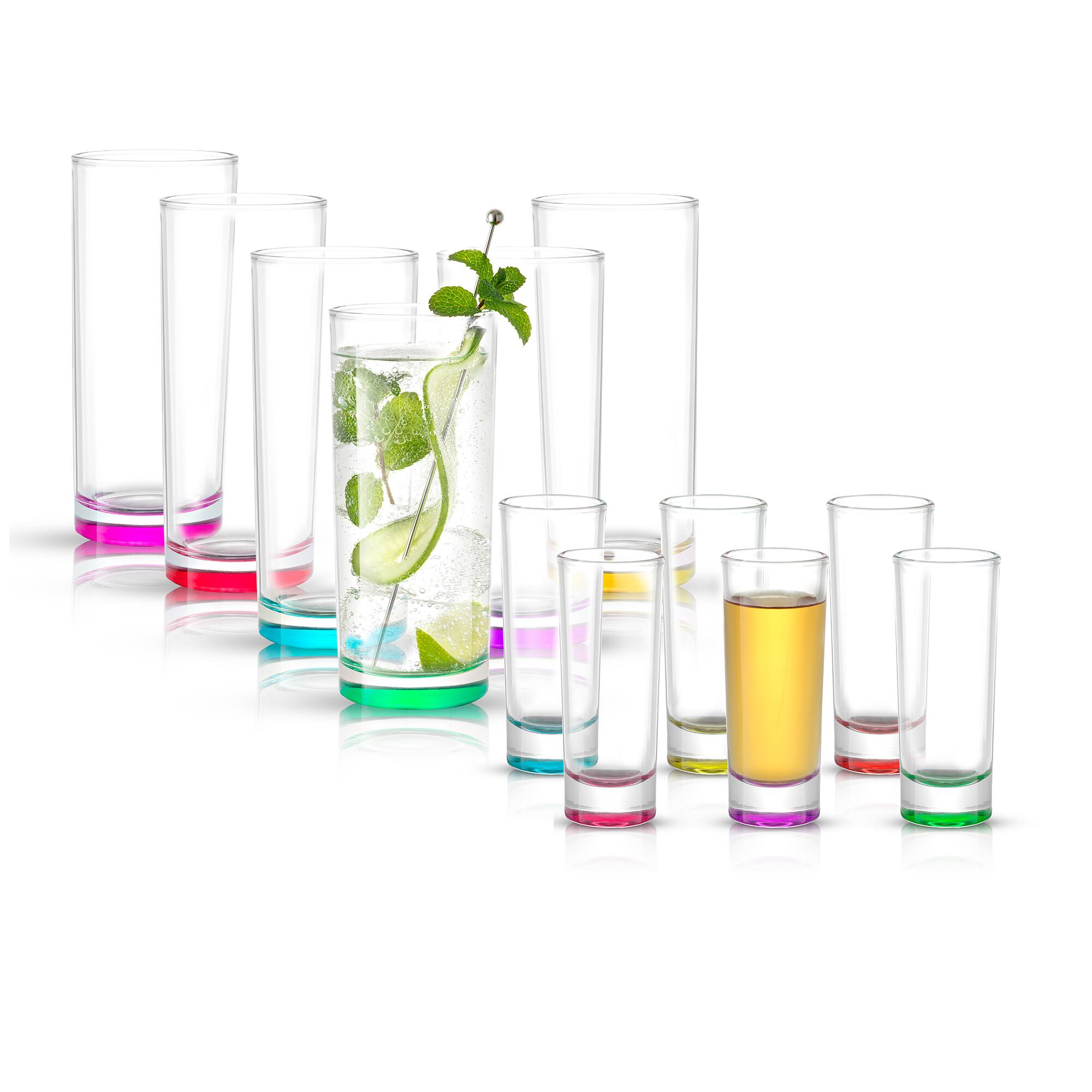 joyjolt hue colored shot glasses