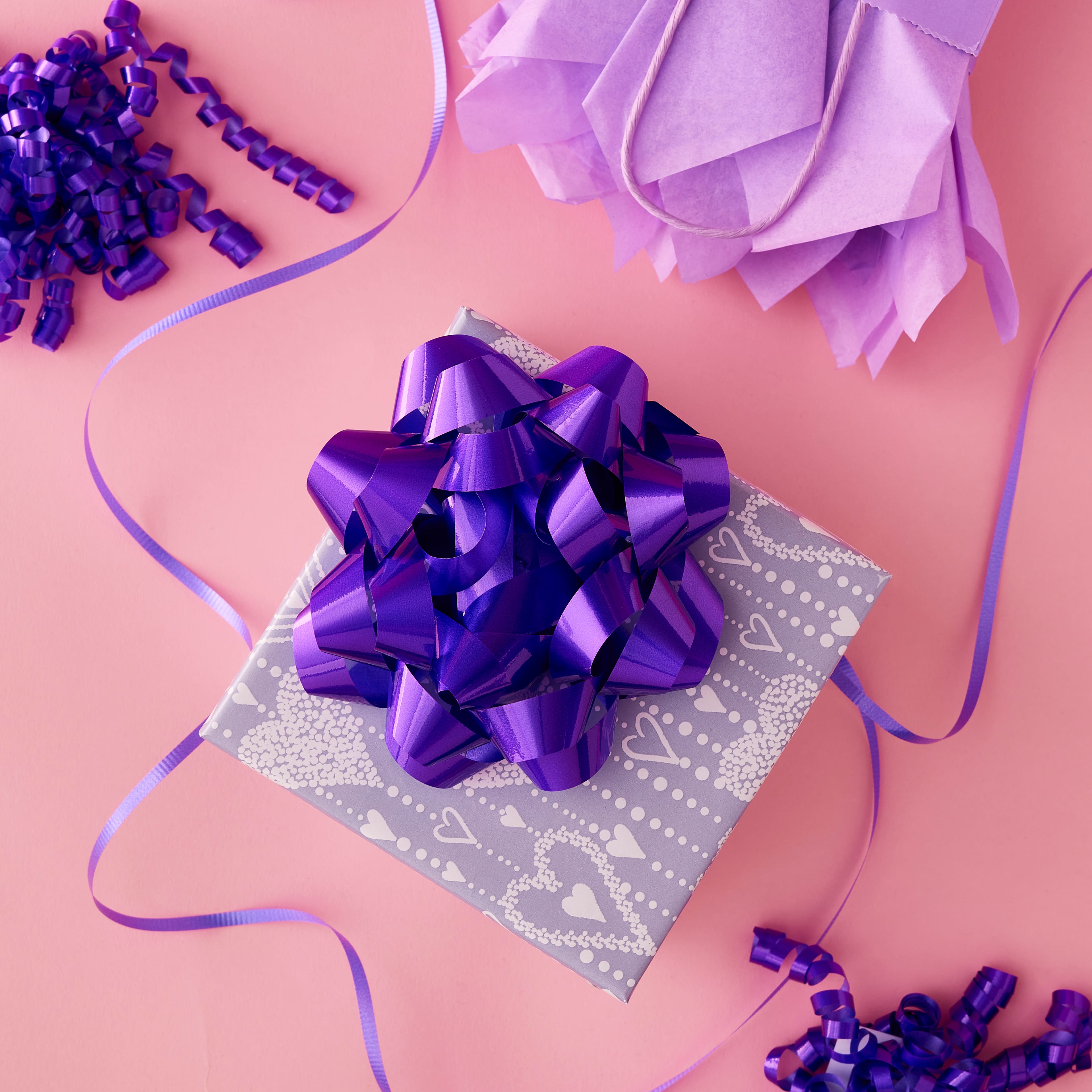 White Rose Ribbon Gift Theme Make up Brush Holder in Purple, Glam