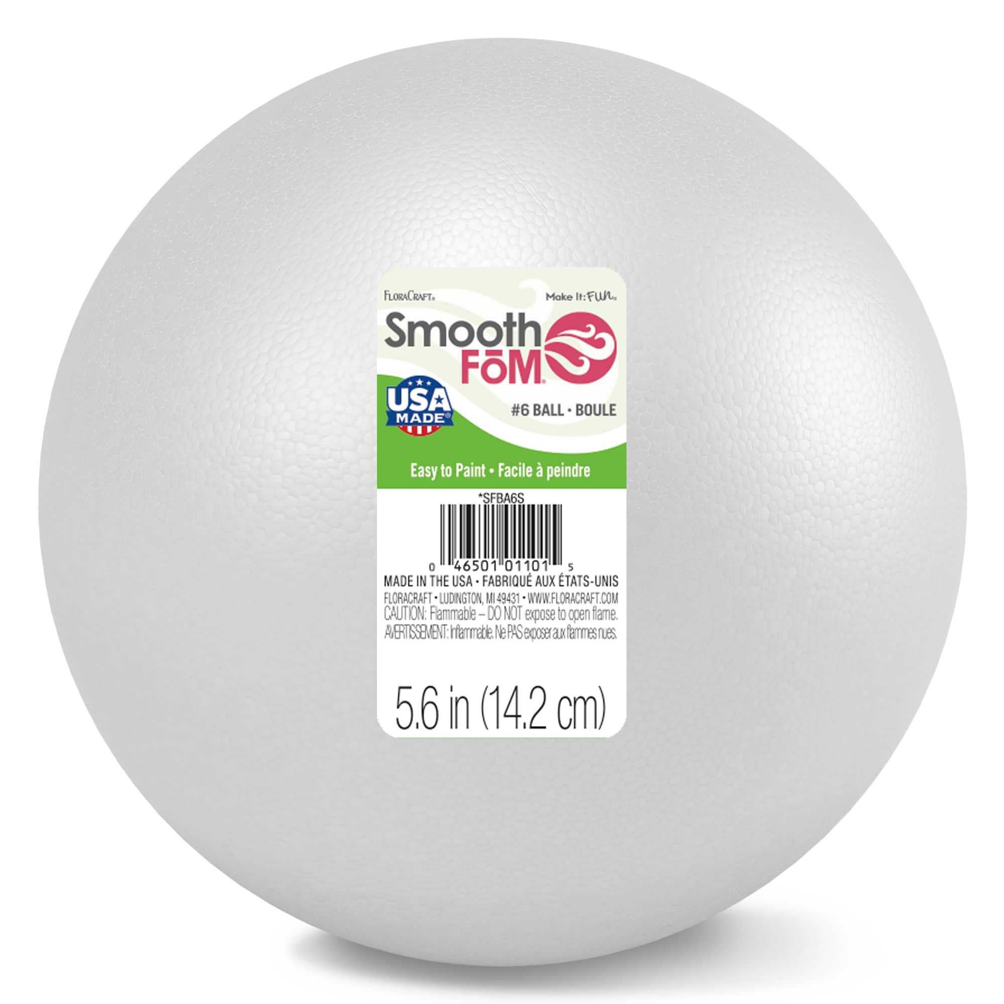 FloraCraft® SmoothFōM® White Foam Ball