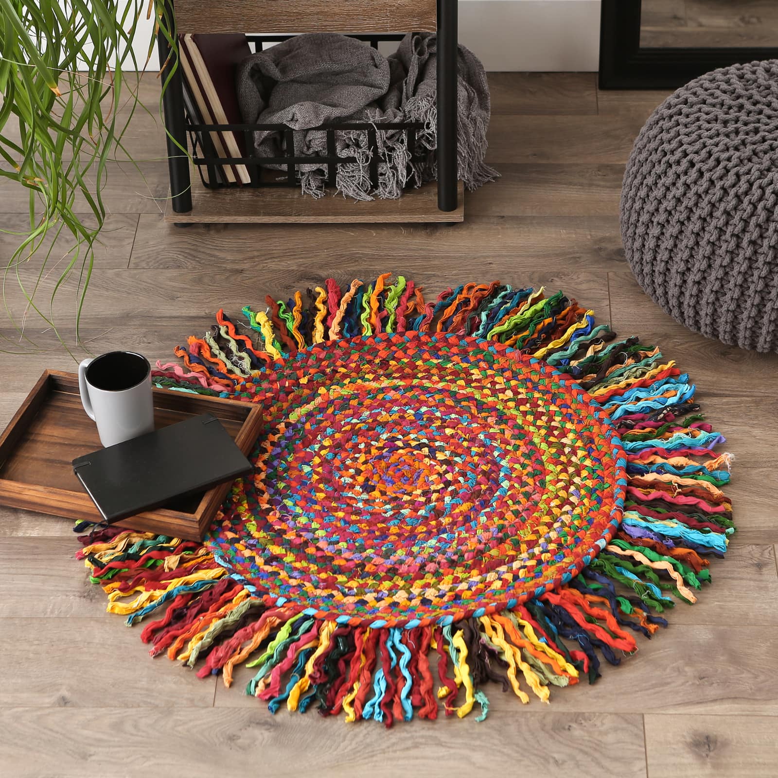 DII&#xAE; Round Rag Rug, 3ft.