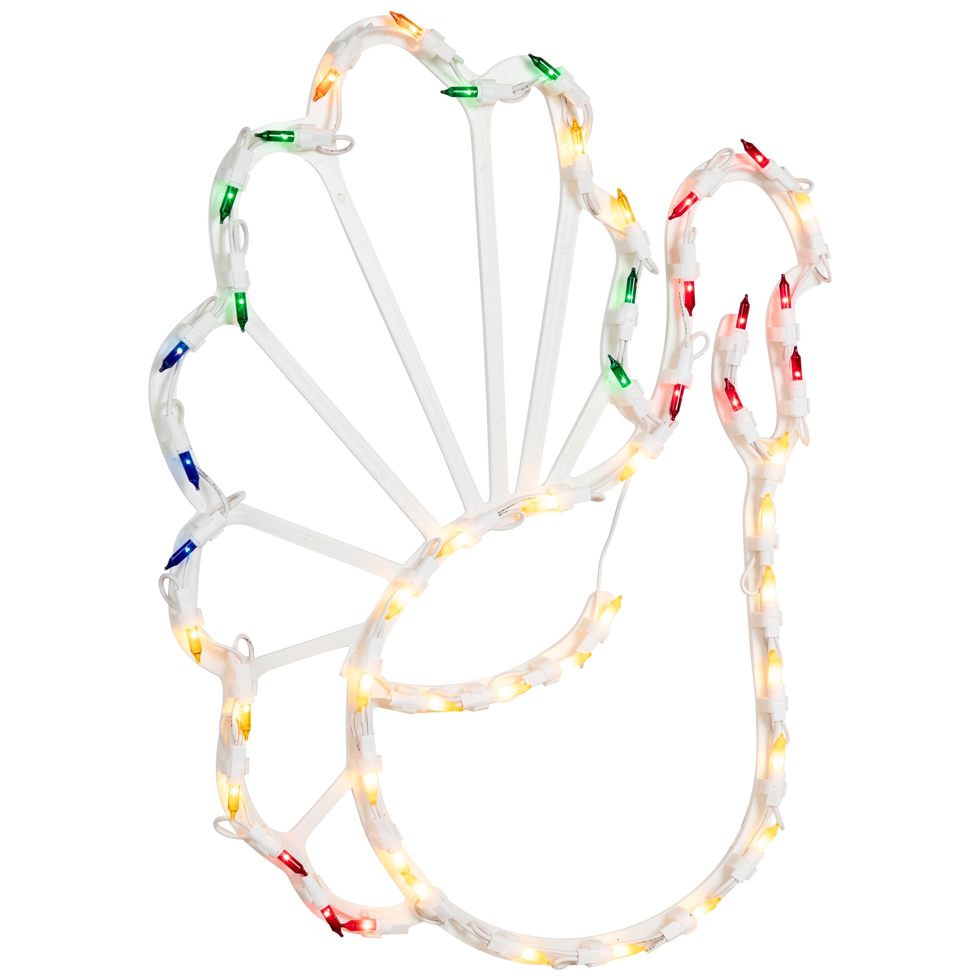 18&#x22; Lighted Turkey Thanksgiving Window Silhouette Decoration