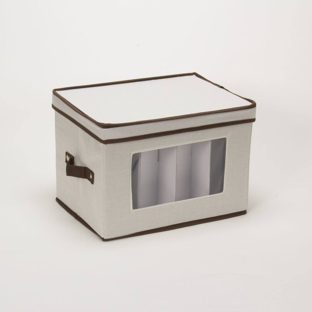 Household Essentials Champagne Glassware Storage Box