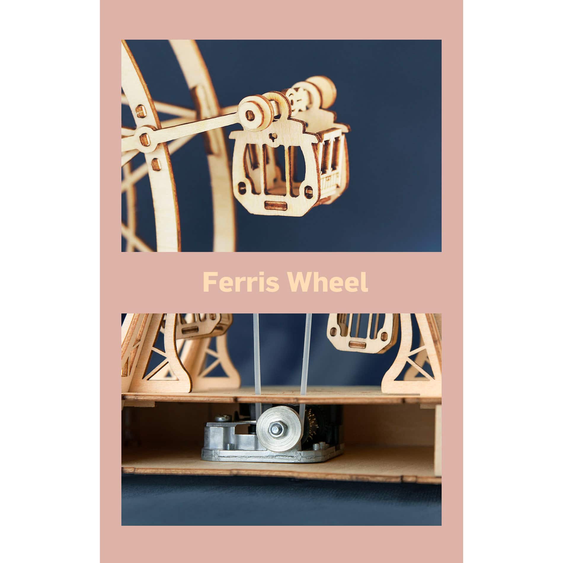 Robotime&#xAE; Rolife&#xAE; Ferris Wheel Music Box Puzzle Kit