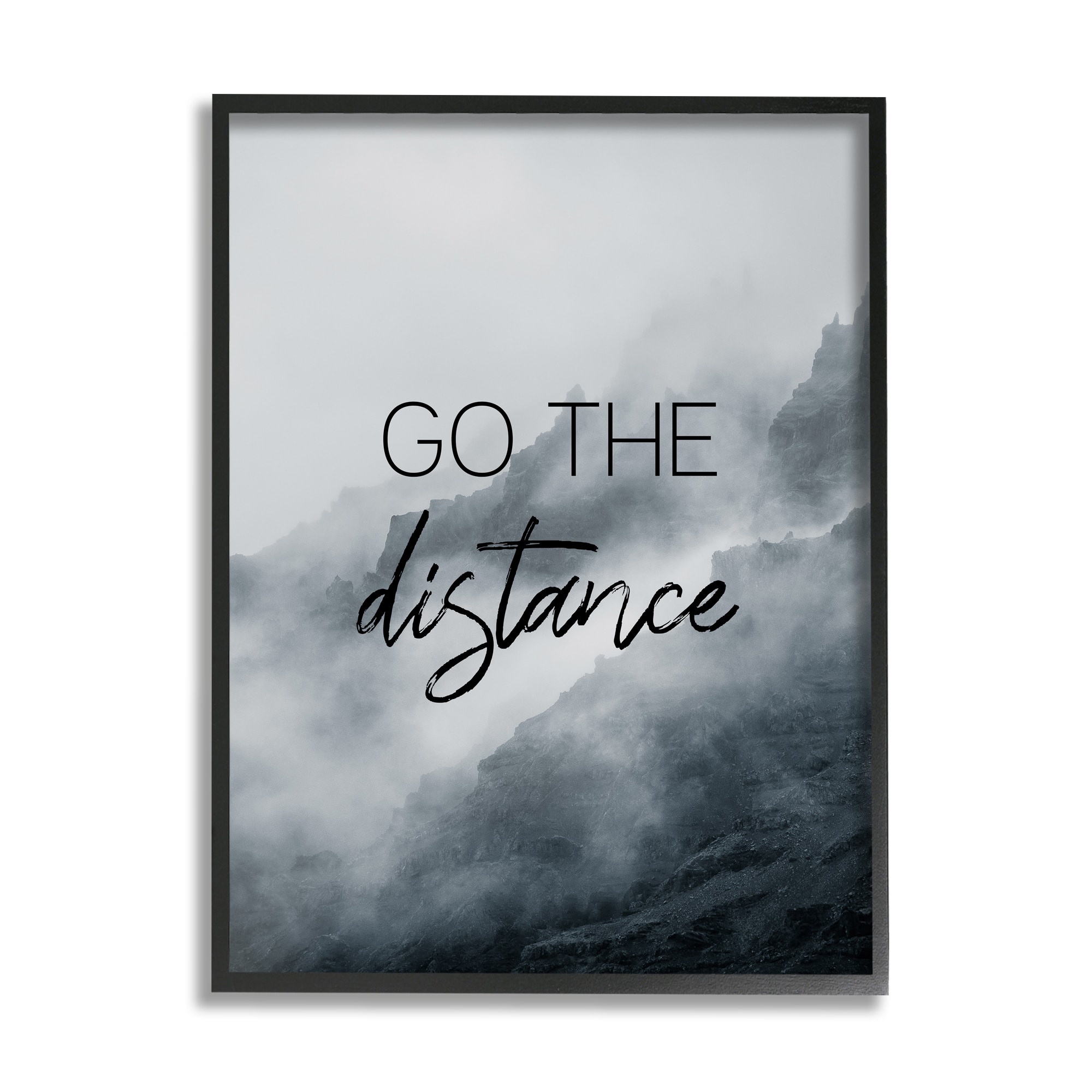 Stupell Industries Go The Distance Black Framed Wall Art
