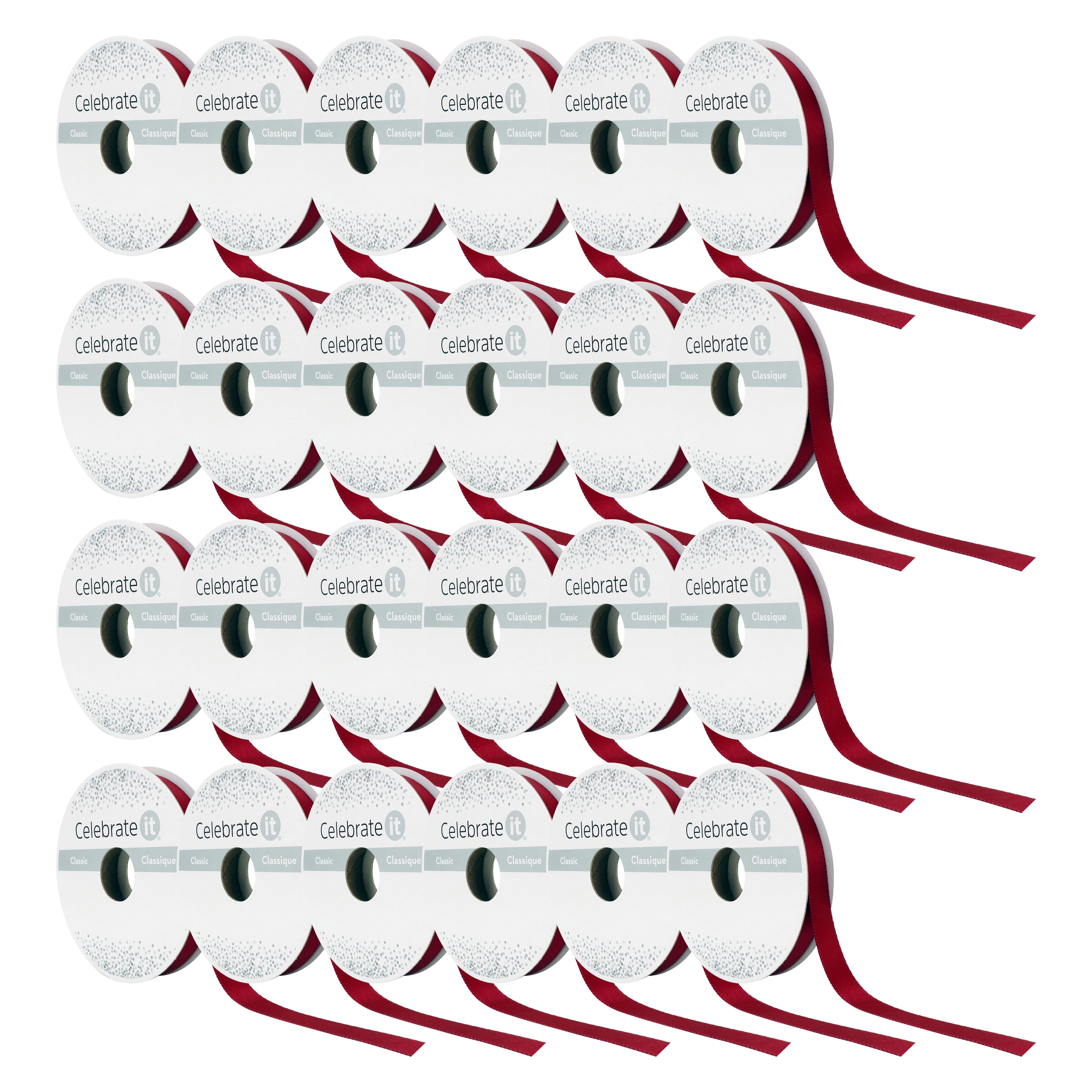 24 Pack: 3/8" x 15yd. Satin Double Face Ribbon by Celebrate It®