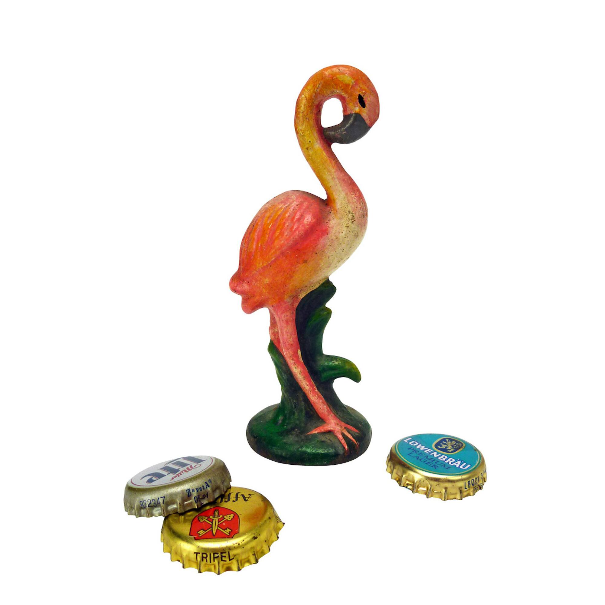 Design Toscano 4.5" Pink Flamingo Cast Iron Bottle Opener, 2ct.