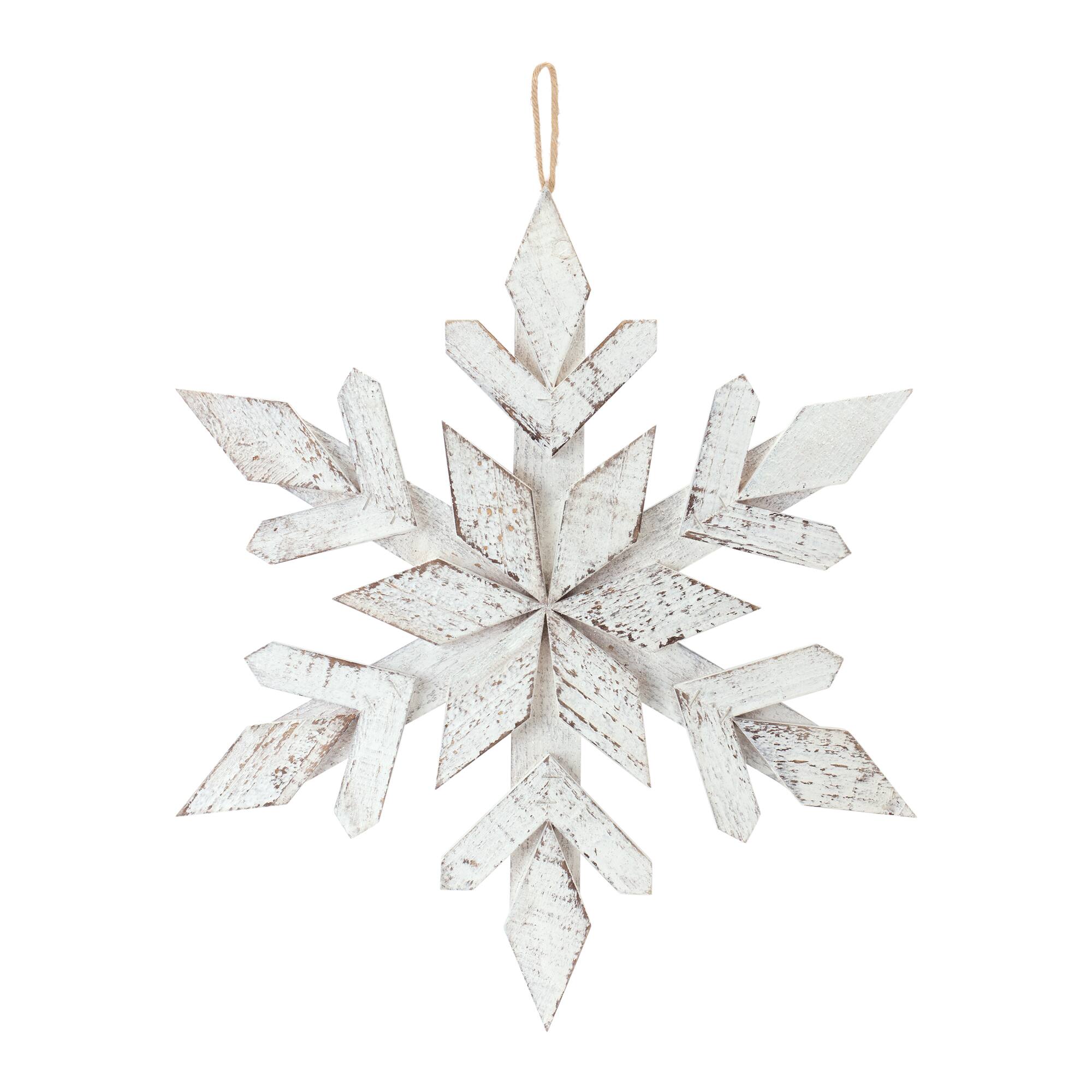 6 Pack 17.5&#x22; White Snowflake Ornaments