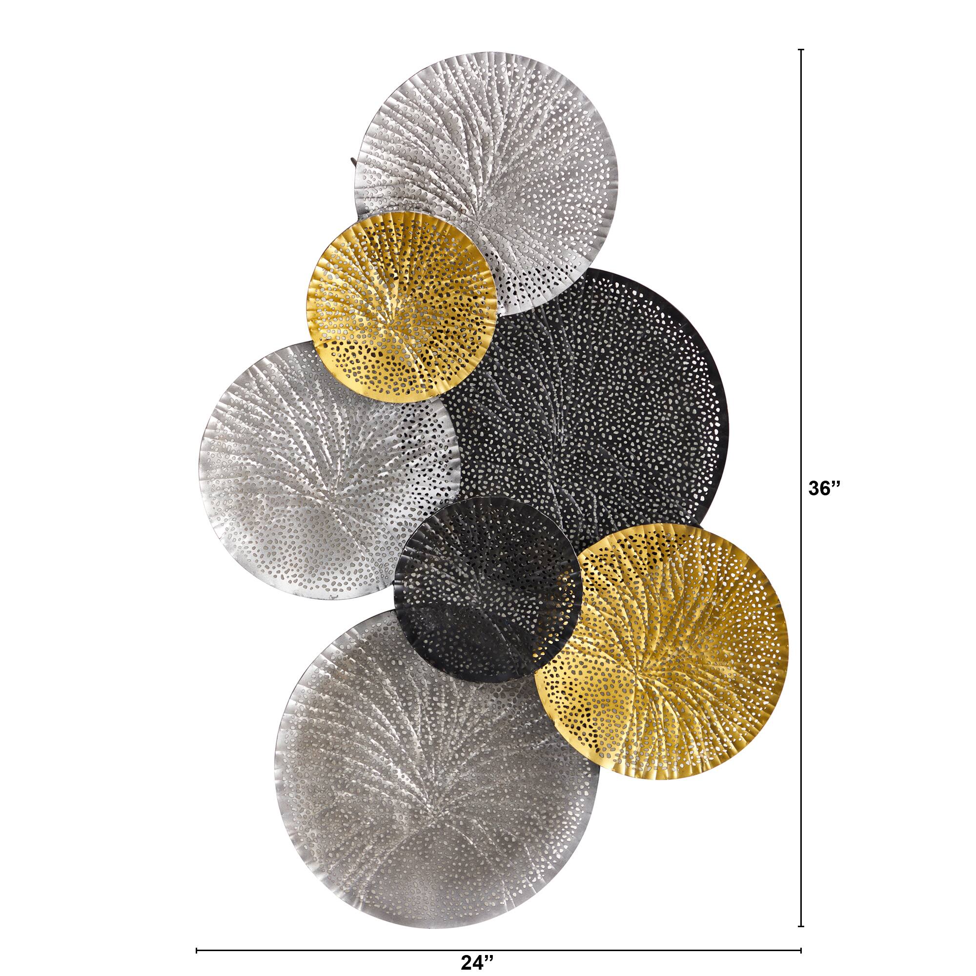 3ft. x 2ft. Layered Metal Wall Art Decor