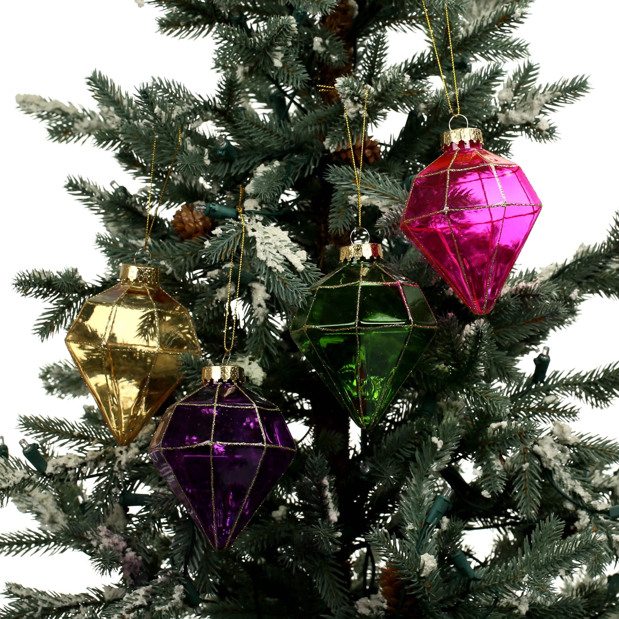 4 Pack 4.5" Plastic Diamond Ornaments by Ashland®