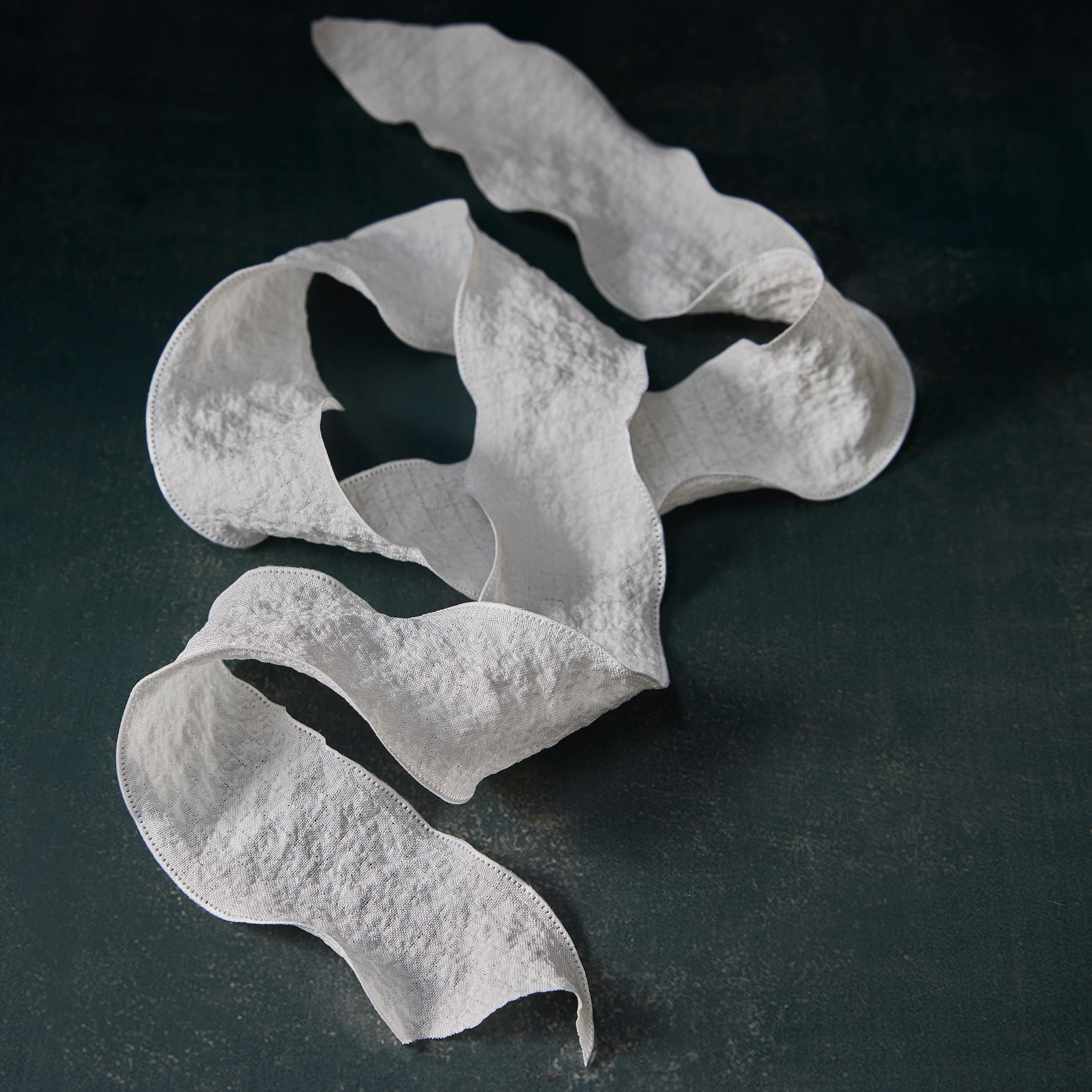 1&#x22; x 3yd. White Ruffled Edge Ribbon by Celebrate It&#xAE; Classic