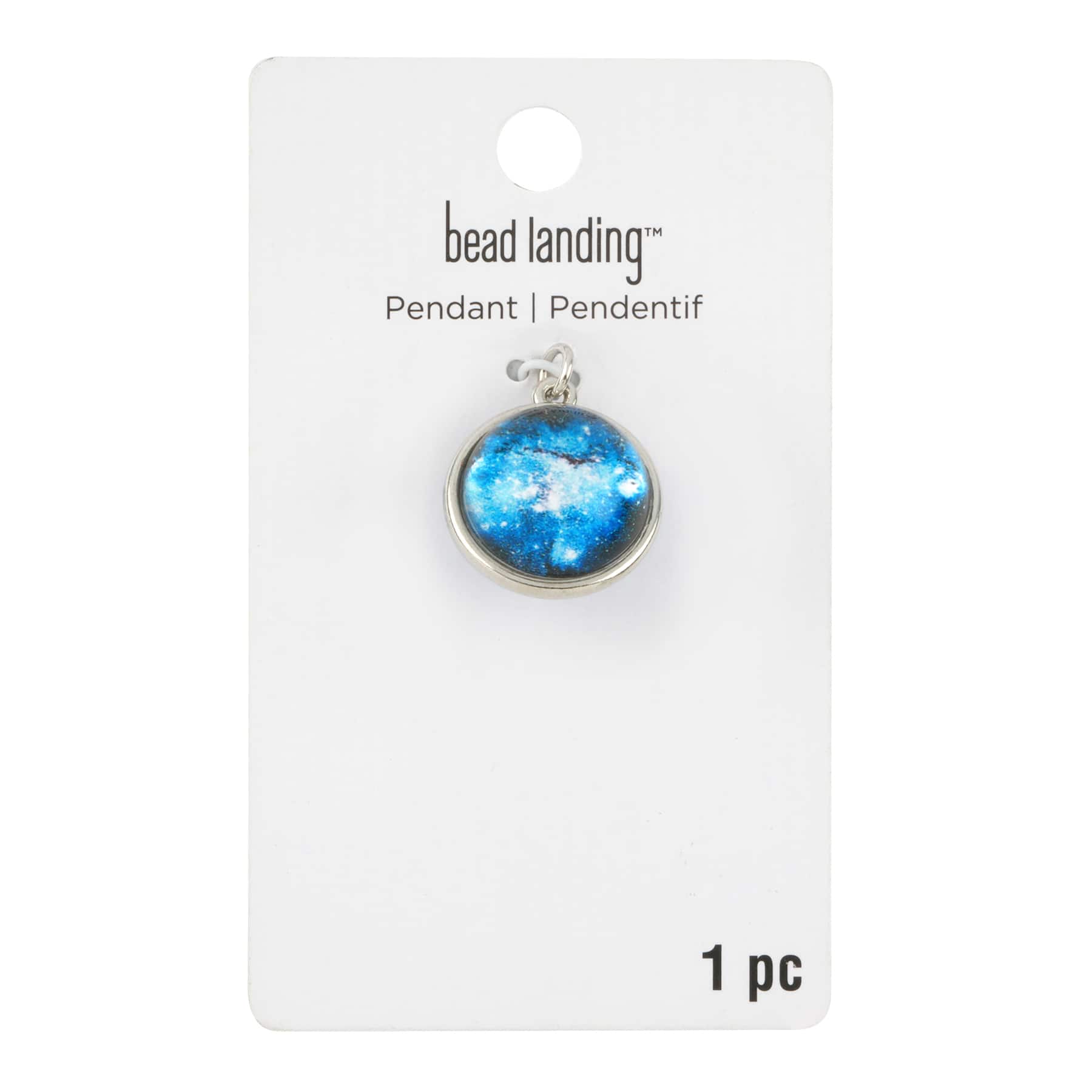 12 Pack: Blue Galaxy Sphere Pendant by Bead Landing™