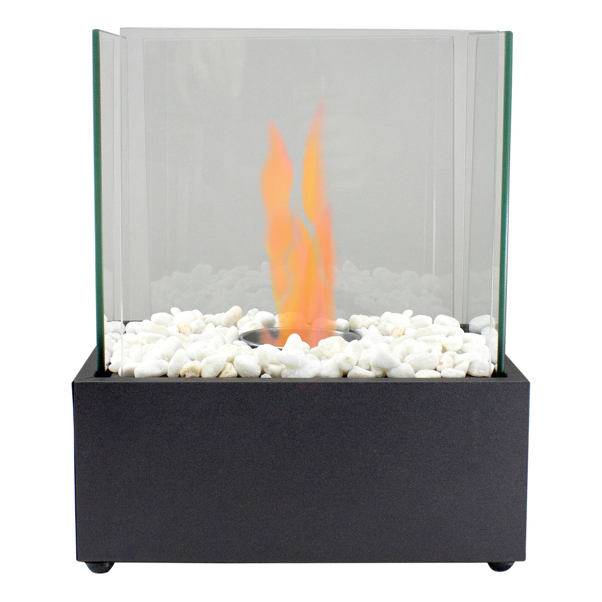 11.5&#x22; Bio Ethanol Ventless Portable Tabletop Fireplace with Flame Guard