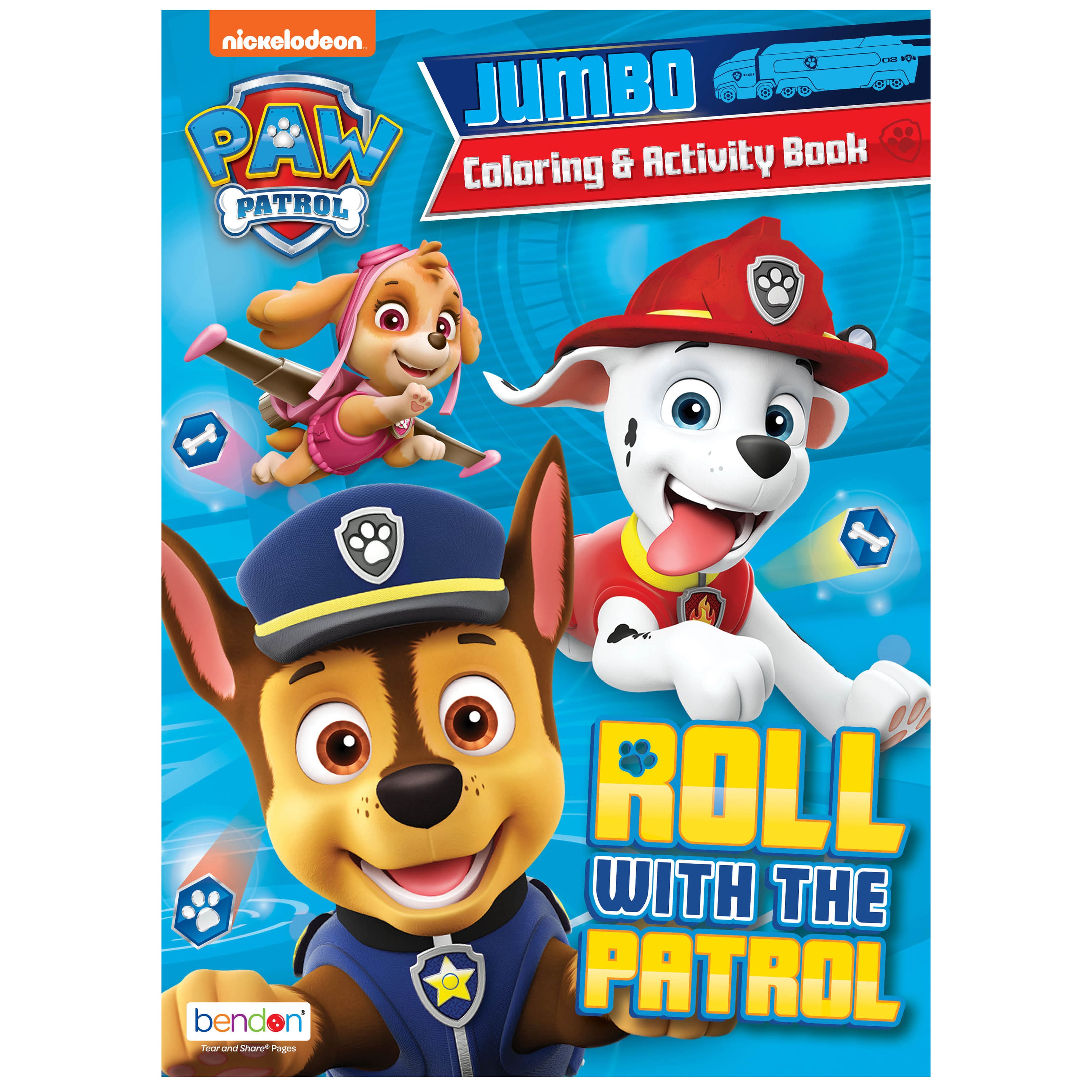 Lot of 2 Different Nickelodeon Paw Patrol Jumbo Coloring & Activity Books NEW 