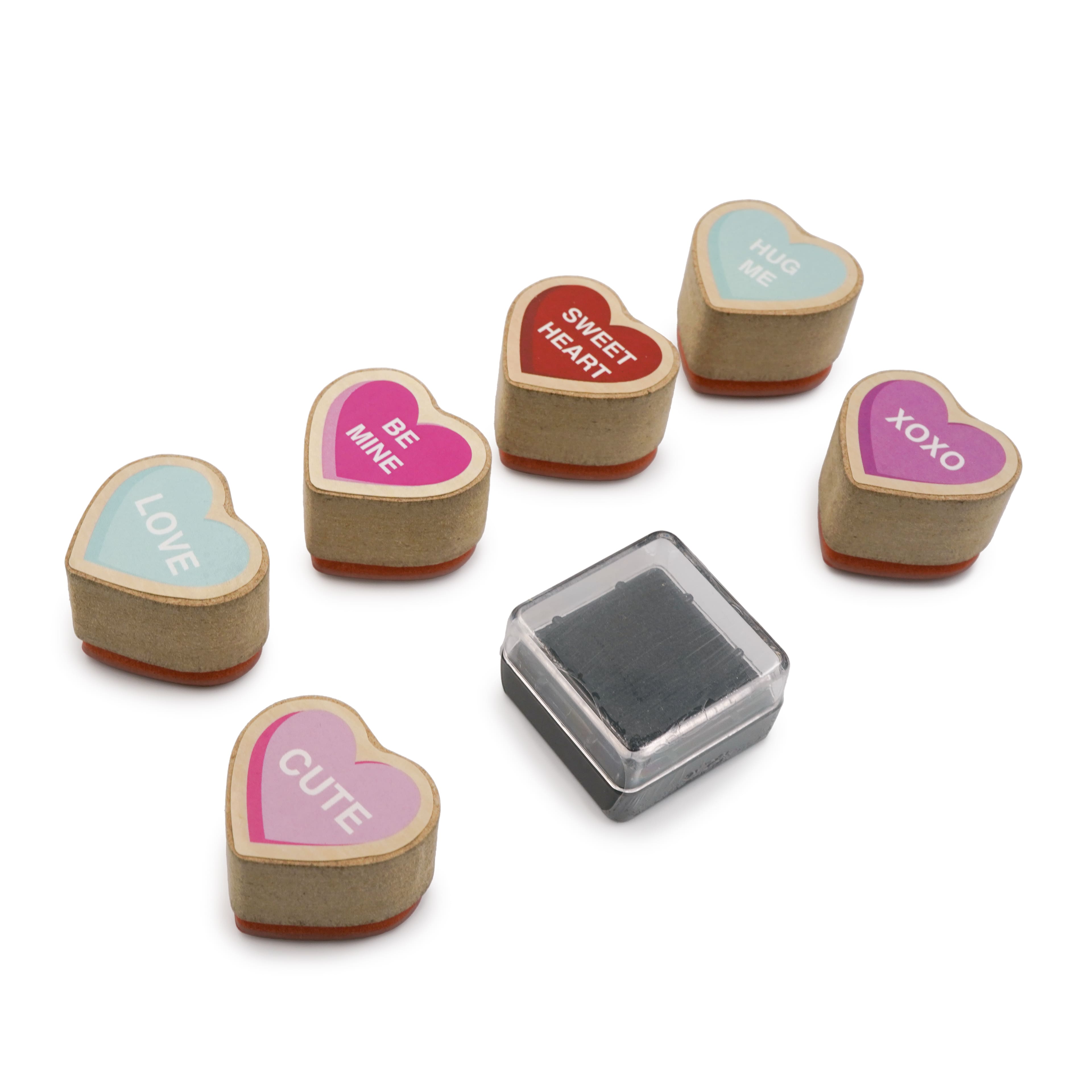 Valentine&#x27;s Day Hearts Archival Pigment Ink Pad &#x26; Stamp Set by Recollections&#x2122;