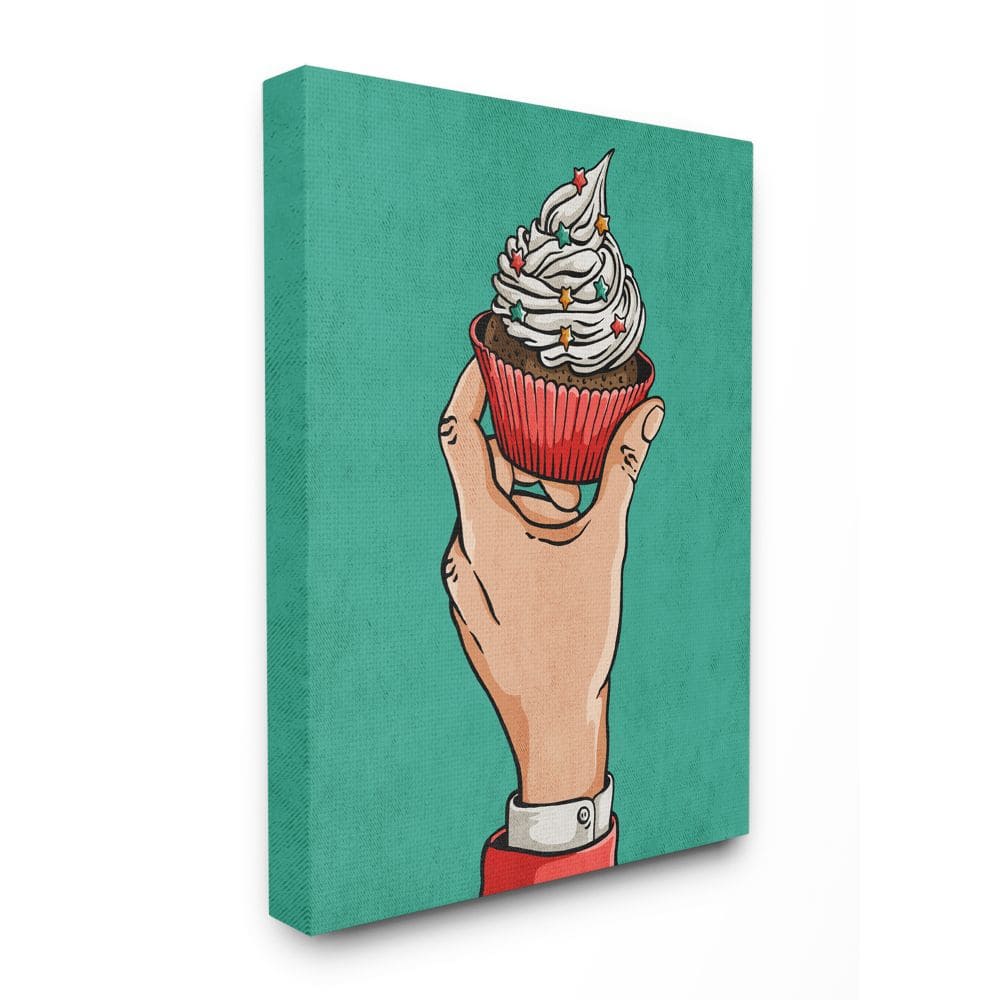 Stupell Industries Vintage Cupcake Canvas Wall Art